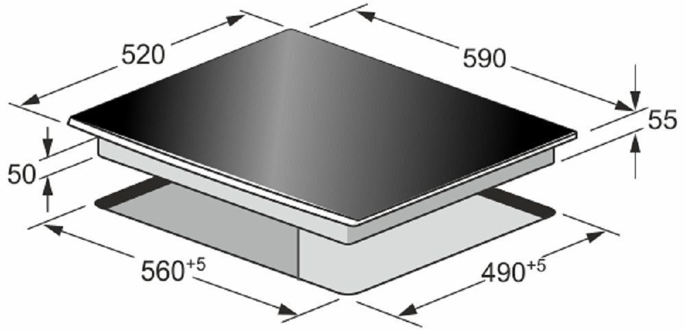 Kaiser Küchengeräte Induktions-Kochfeld KCT 6705 RI Herd, 60 cm, Einbau Herd, 4 Kochzonen, Design des Gusseisen-Kochfeldes