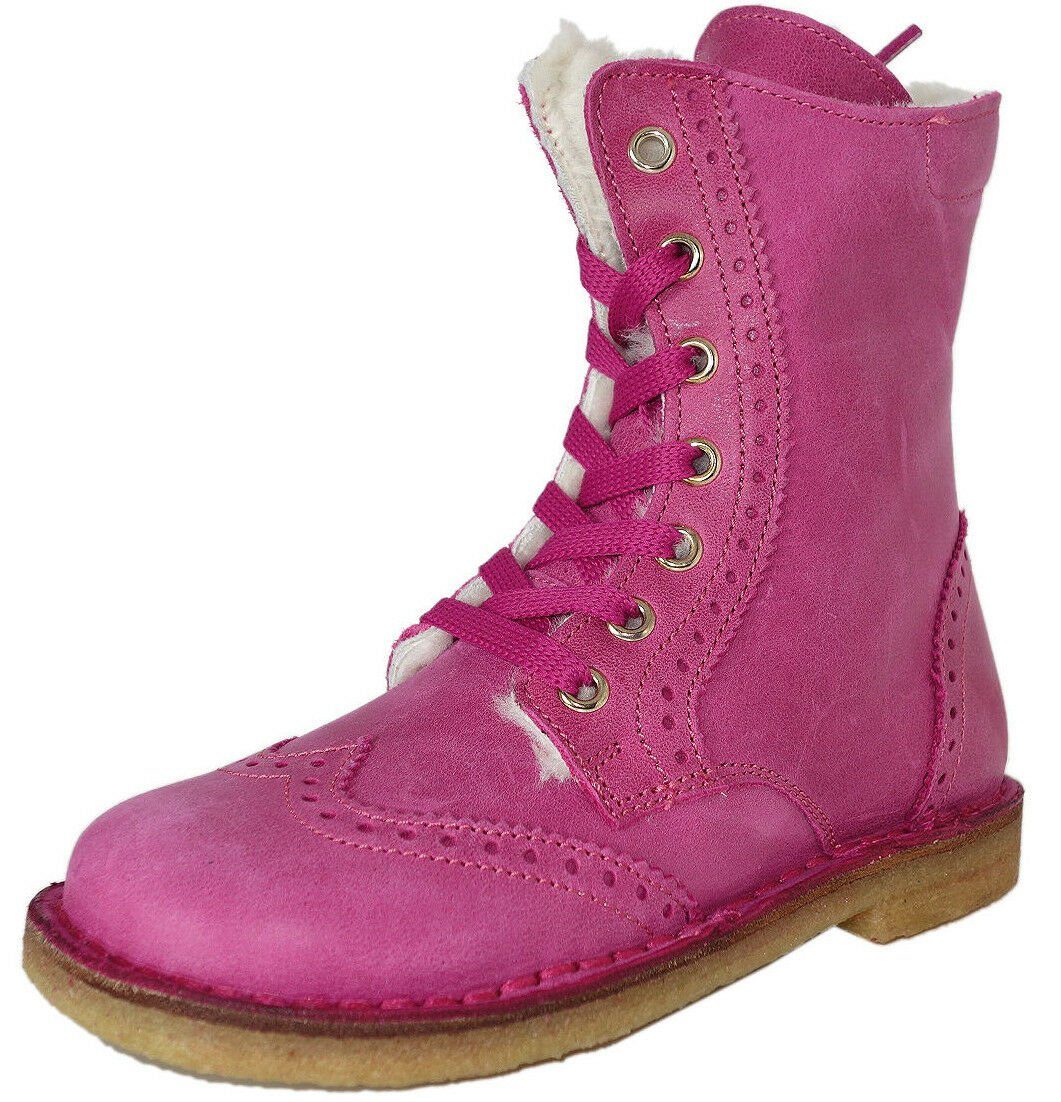 Zecchino d'Oro Zecchino d'Oro Stiefeletten A06-4624 Stiefel Budapester Lammfell Schnürstiefelette