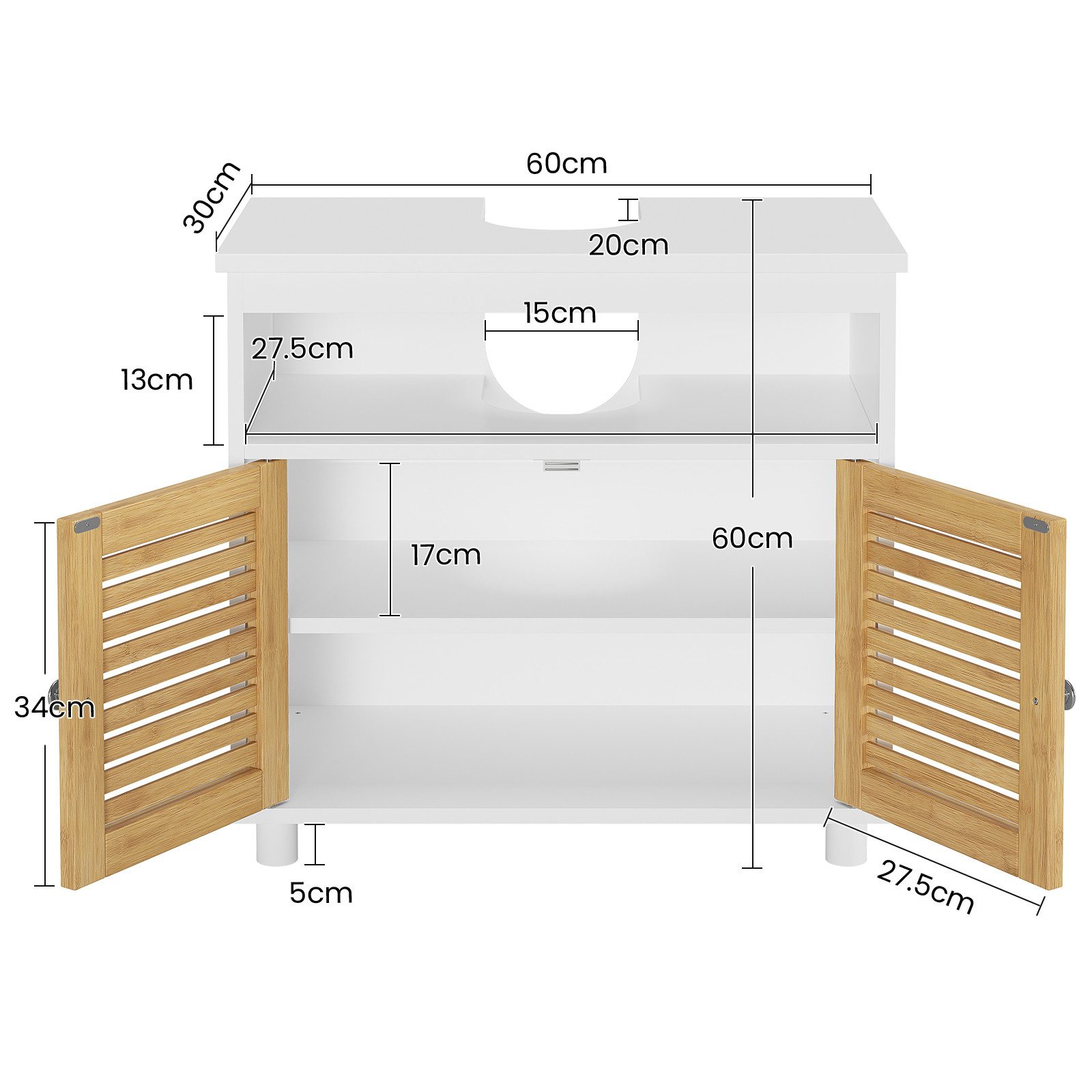 MSMASK Waschbeckenunterschrank Badezimmerschrank Badschrank Unterschrank Au günstig online kaufen