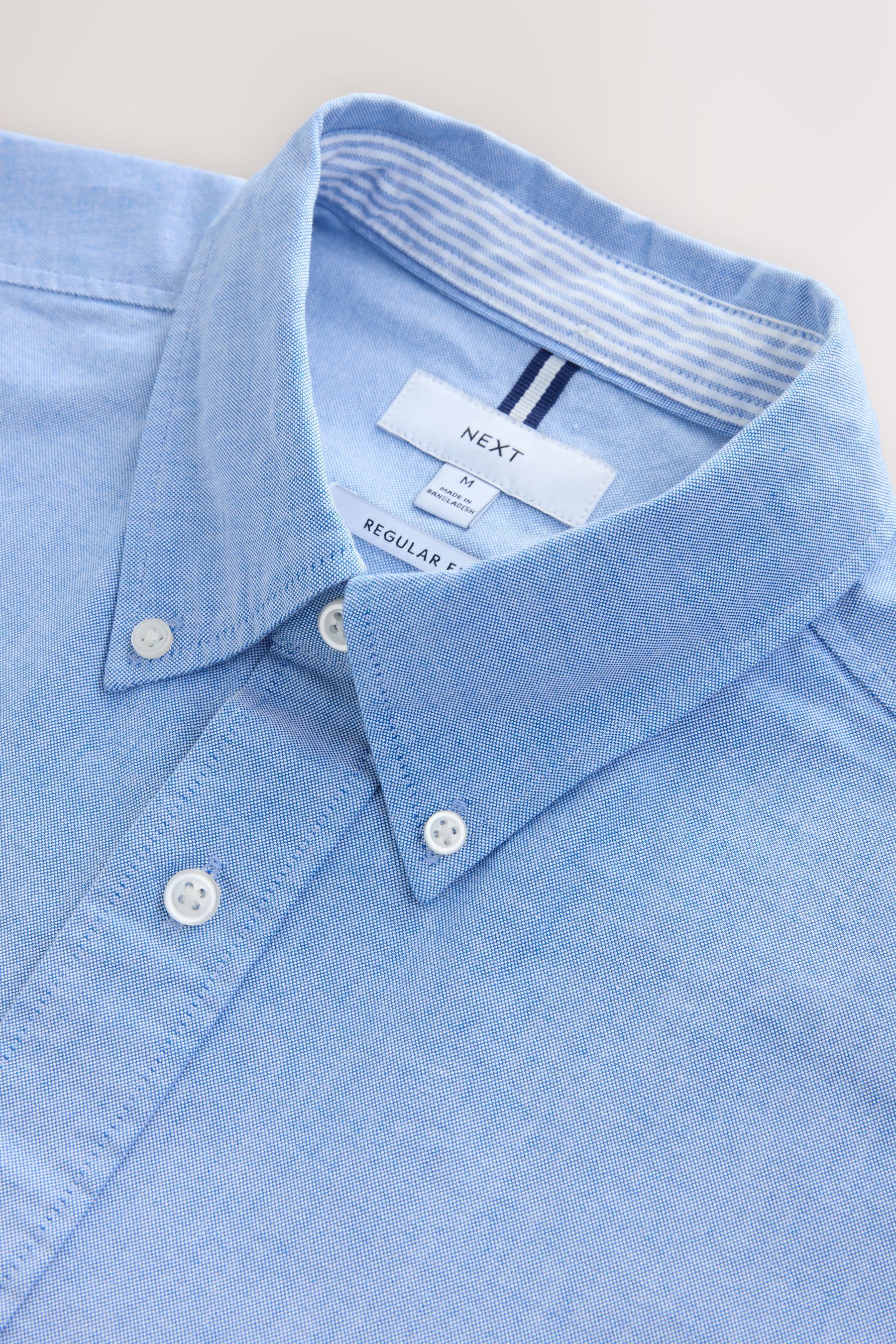 Next Kurzarmhemd Kurzärmeliges Regular Fit Oxford-Hemd (1-tlg)