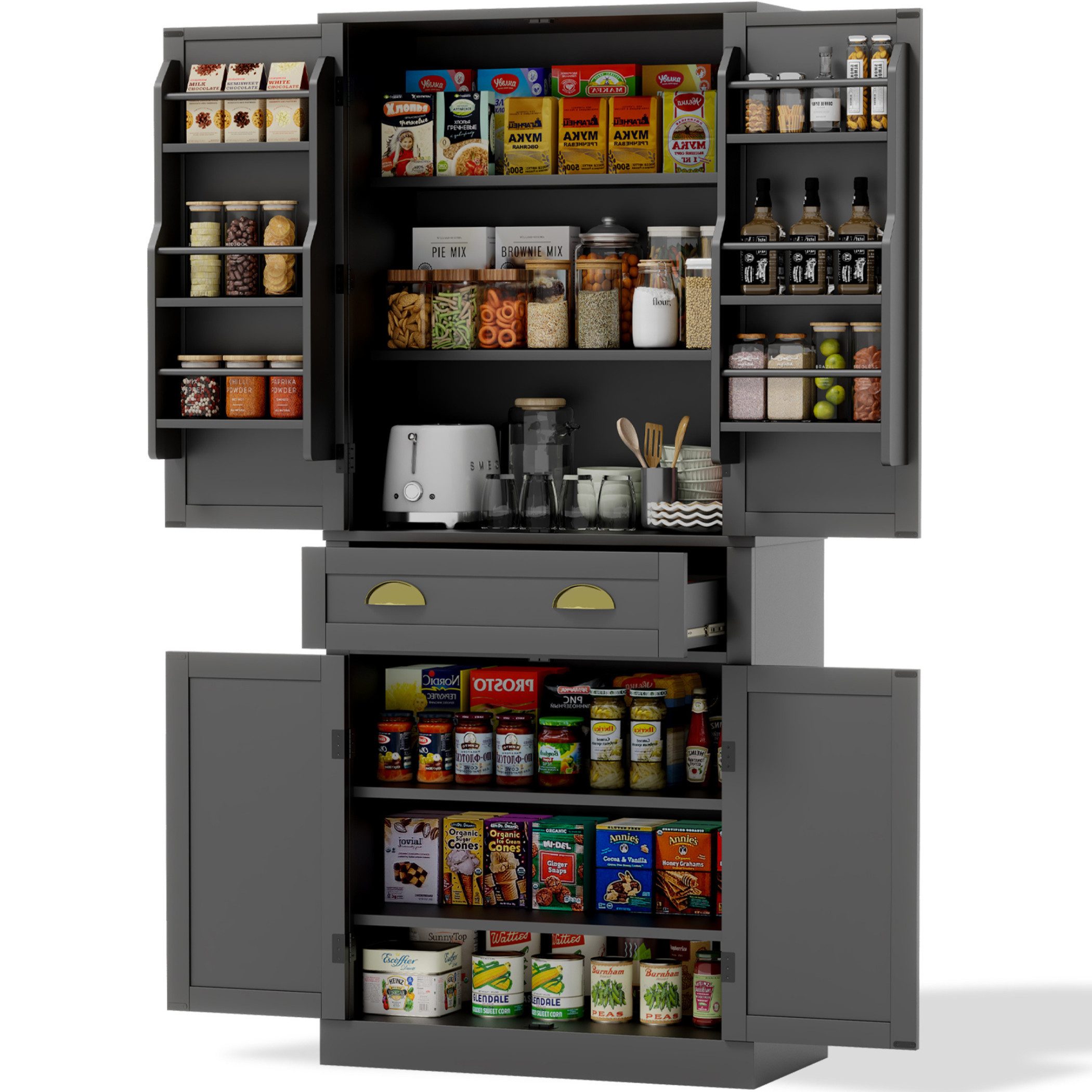 SeedWave Buffet Mehrzweckschrank Küchenschrank Vorratsschrank mit günstig online kaufen