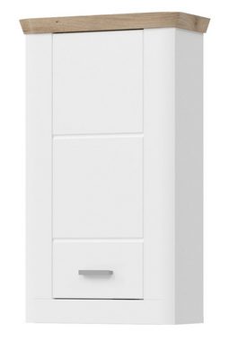 xonox.home Hängeschrank Michigan (Badschrank in weiß mit Eiche, 45 x 76 cm) Soft-Close-Funktion