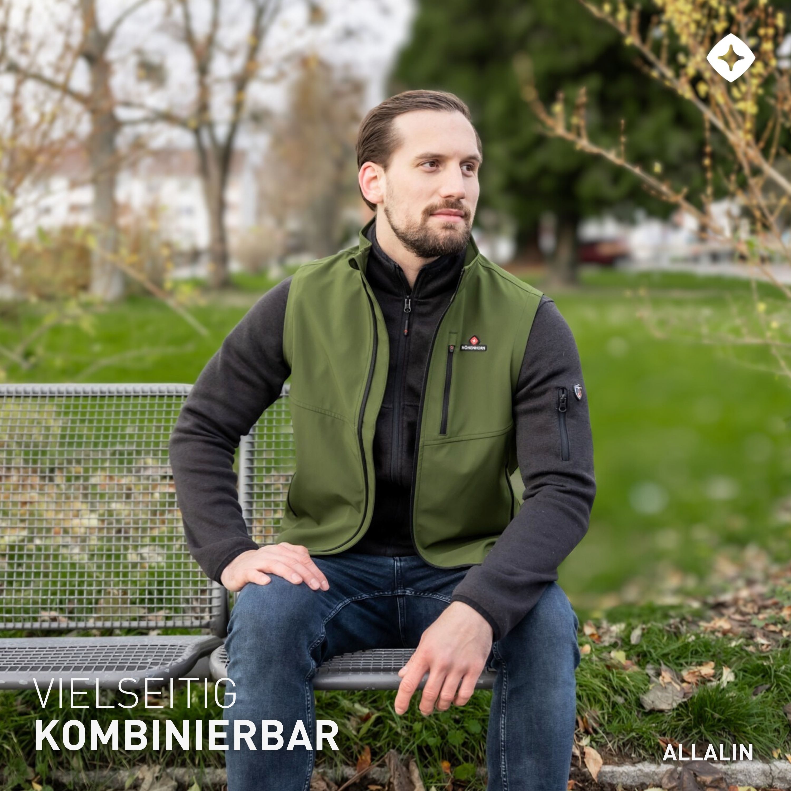 Höhenhorn Softshellweste Allalin Herren Weste Softshell Outdoor Softshellweste