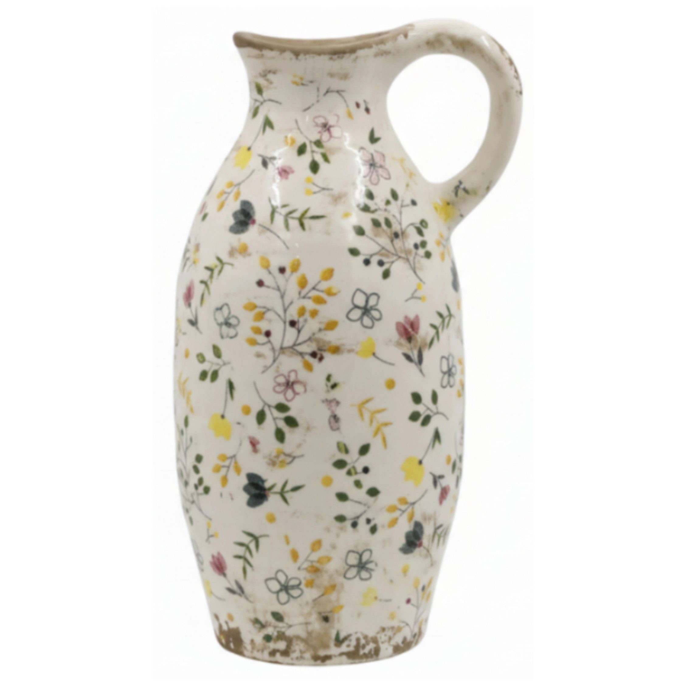 Chic Antique Dekovase Chic Antique Cavaillon Flasche mit Blumenmotiv