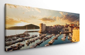 möbel-direkt.de Leinwandbild Bilder XXL Hafen Kroatien Wandbild auf Leinwand