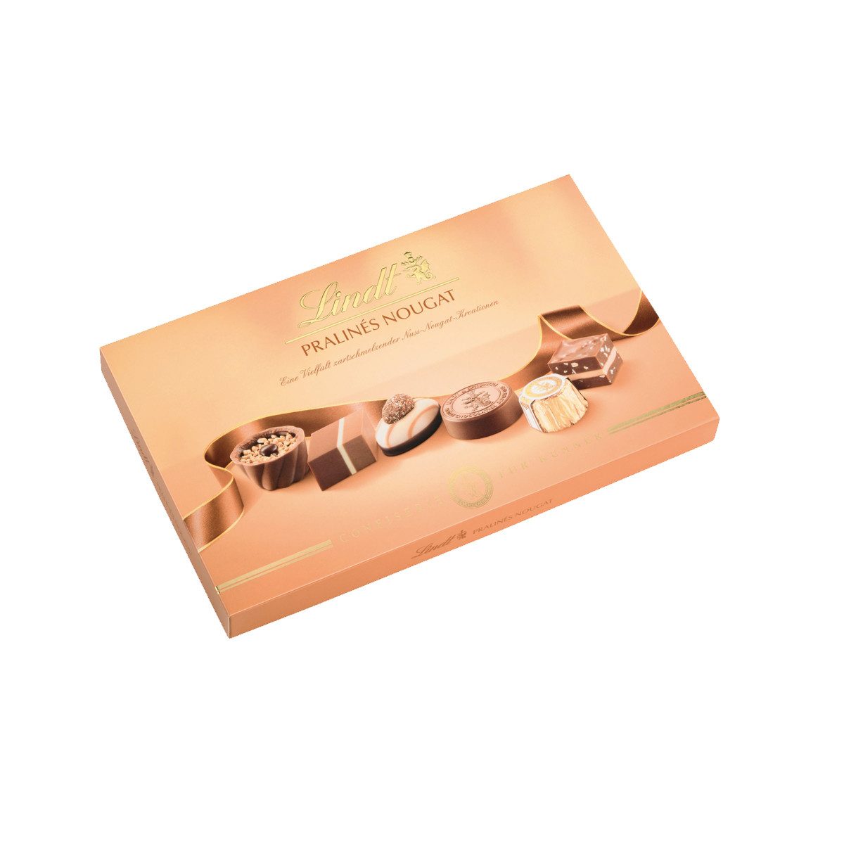 LINDT Schokolade, Lindt Für Kenner Nougat in leckeren verschiedenen Sorten 200g