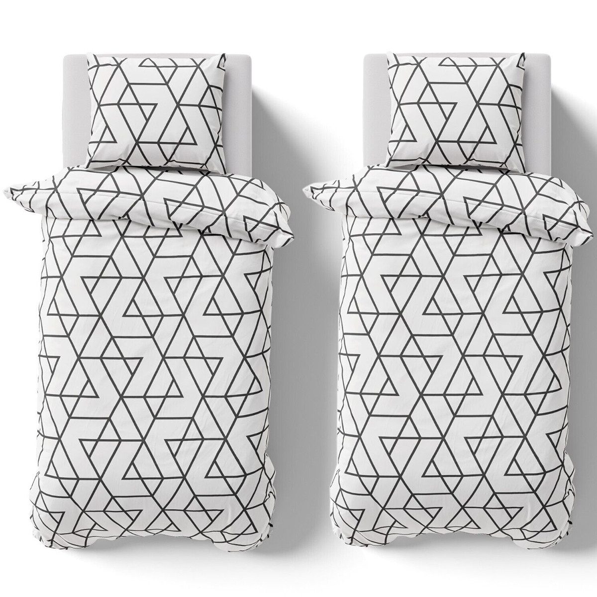 Visaggio Bettwäsche 135x200 155x220 Streifen, Microfaser, günstig online kaufen