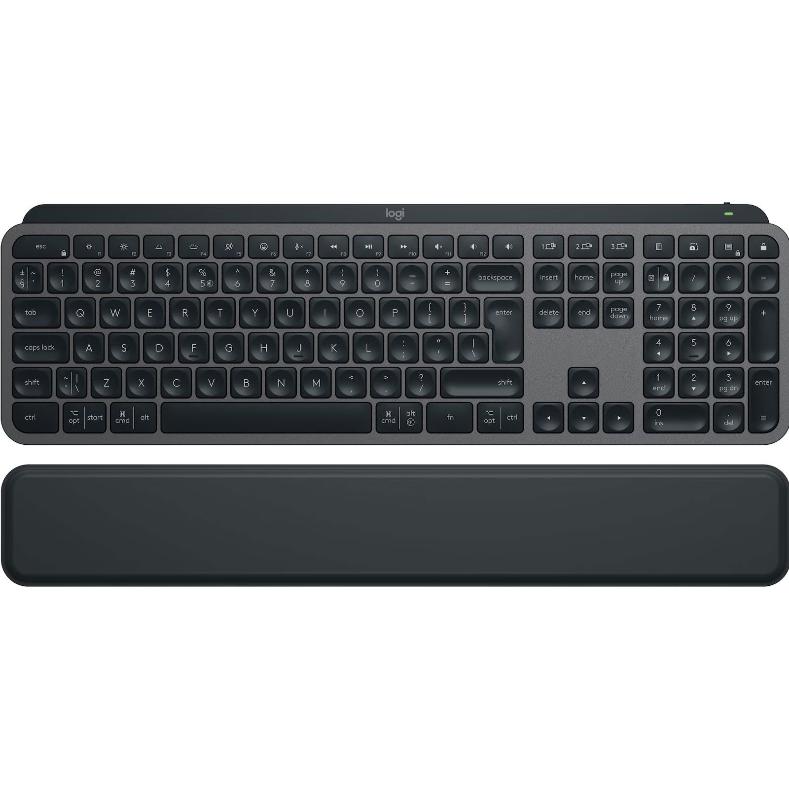 Logitech MX Keys S PC-Tastatur (LED-Beleuchtung, Handballenauflage)