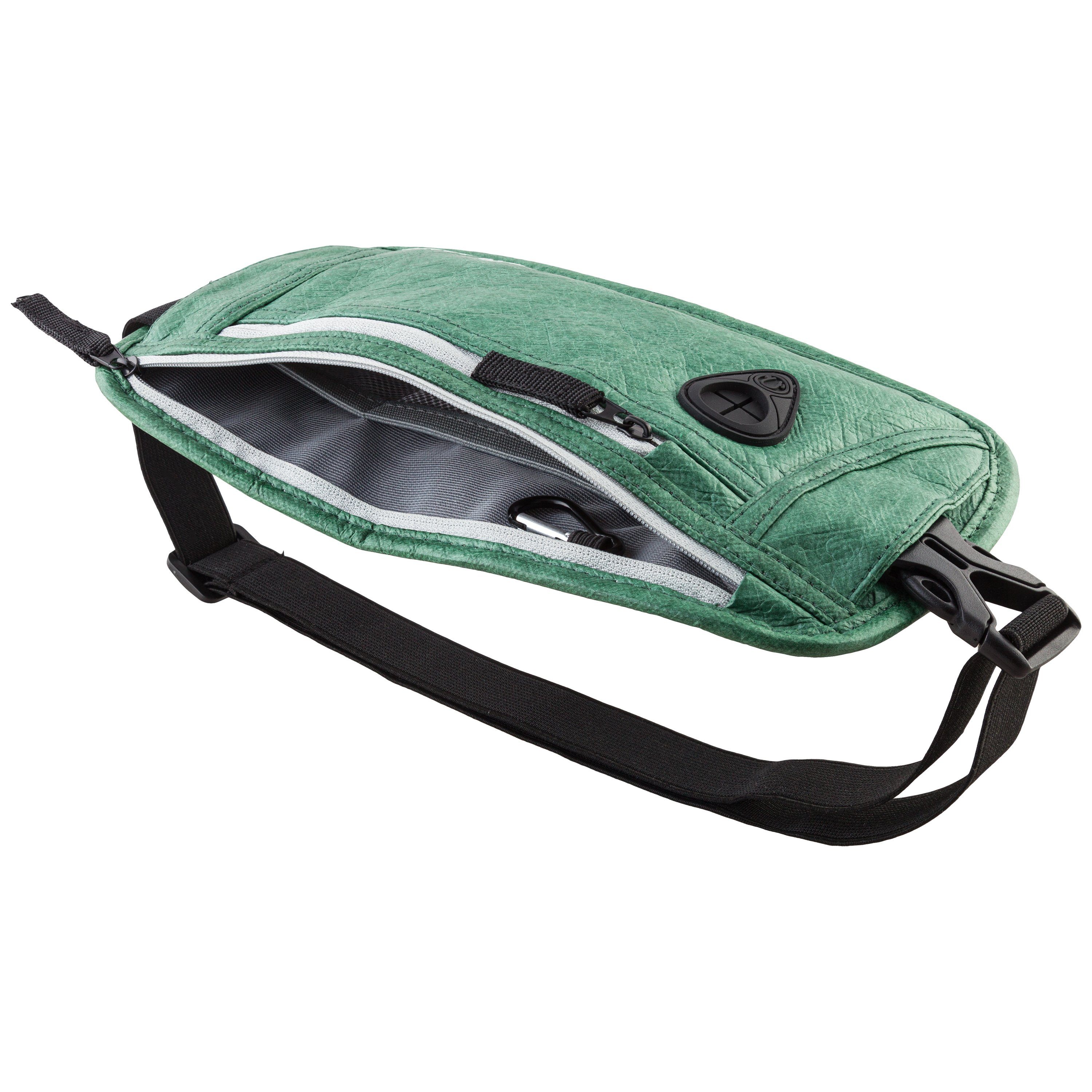 SAO ROQUE Bauchtasche Flache Damen Herren Bauchtasche, Diebstahlsicher RFID Schutz, Vegan, ultraflach, schweiß- und wasserfest, ultraleicht