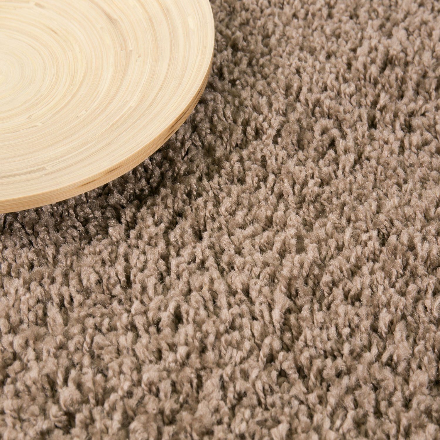 Vimoda Hochflor-Läufer Shaggy, Hochflor Teppich in 13 Uni Farben, Runde Teppiche, Rund, Höhe: 25 mm, teppichläufer flur, Teppich Wohnzimmer, teppich schlafzimmer