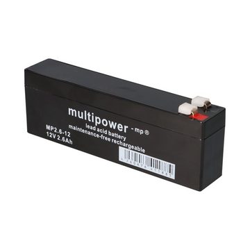 Multipower Multipower Blei-Akku MP2,6-12 Pb 12V 2,6Ah 4,8mm Faston Bleiakkus