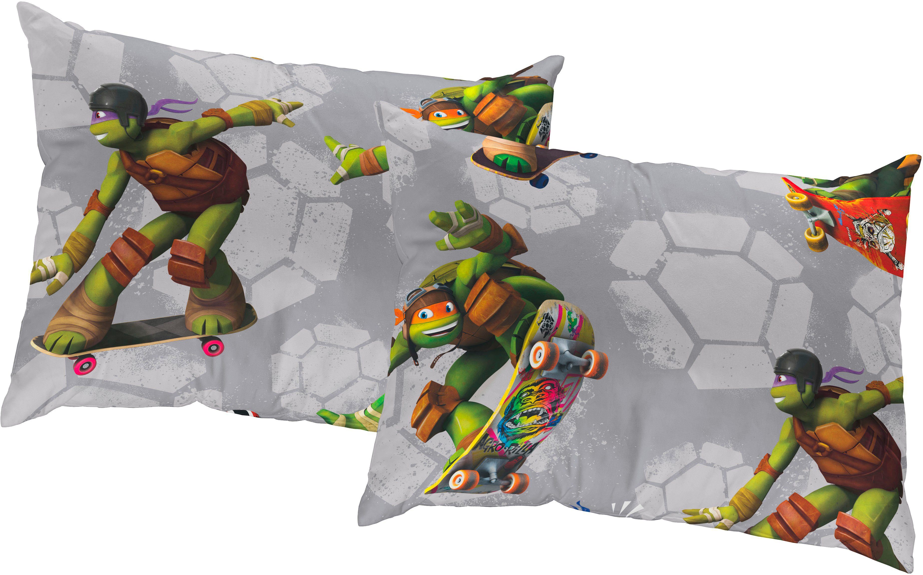 Wirth Dekokissen Turtles, Nickelodeon, Kissenhülle ohne Füllung, 2 Stück