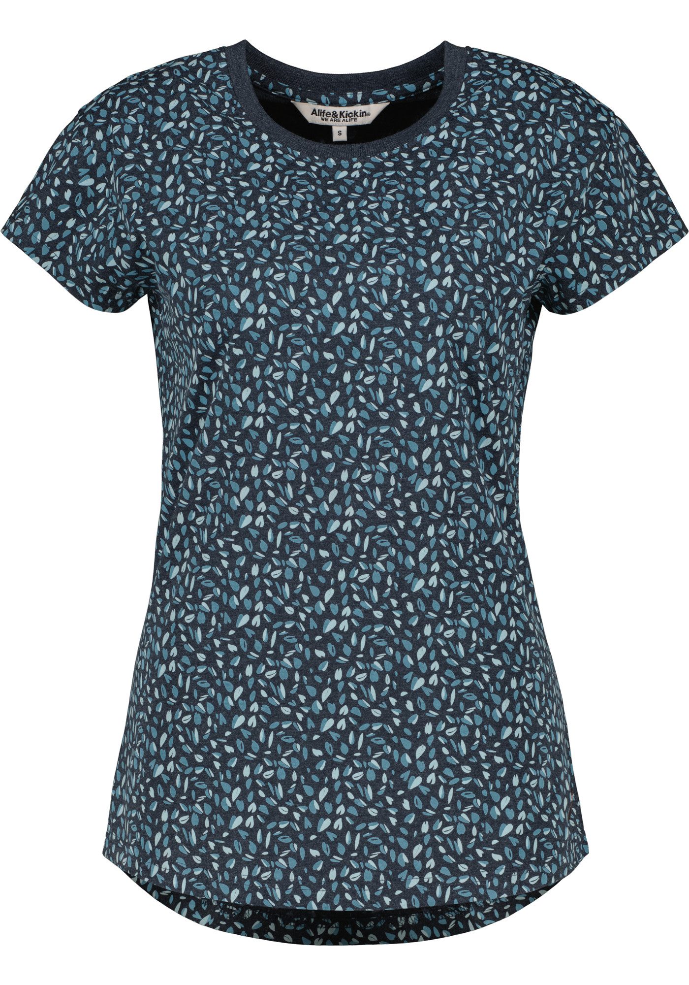 Alife & Kickin Rundhalsshirt FelinaAK B modisches Basic-Shirt mit Rundhals-Ausschnitt, rundem Saum und allover – Bild 5 von 5