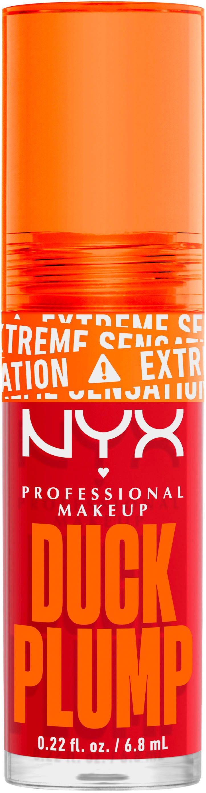 NYX PROFESSIONAL MAKEUP Lipgloss DUCK PLUMP LIP LACQUER, sofortiger Schmollmund-Effekt dank Kollagenpeptiden