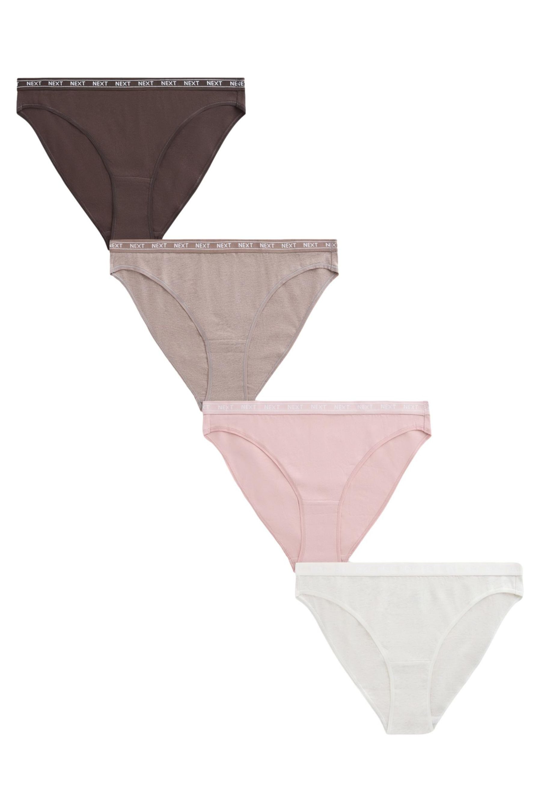 Next Slip Slips mit hohem Beinschnitt und Logo, 4er-Pack (4-St)