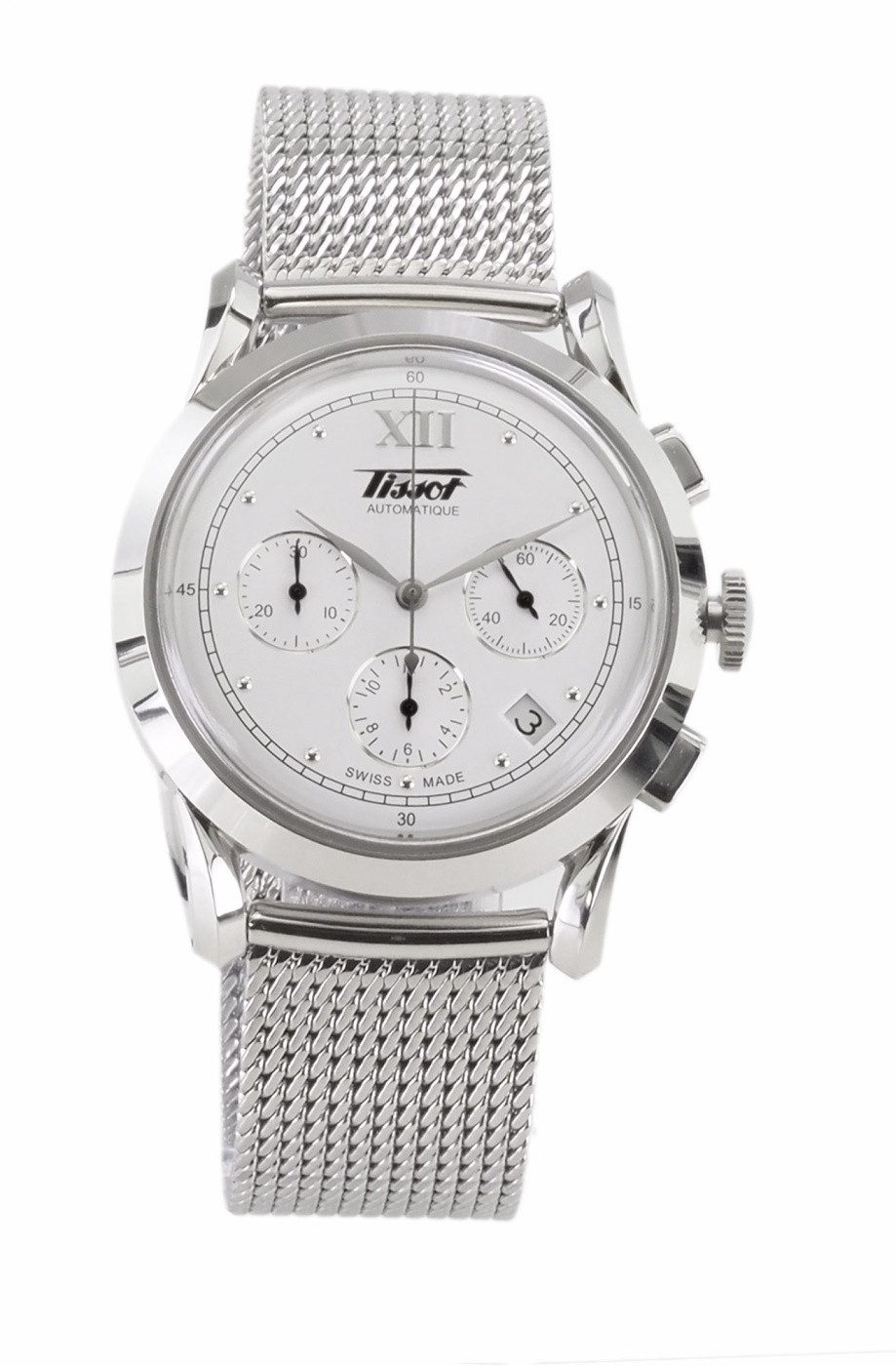 Tissot Automatikuhr Tissot Herren Automatik Uhr Chronograph Heritage T66178233, (Silber)