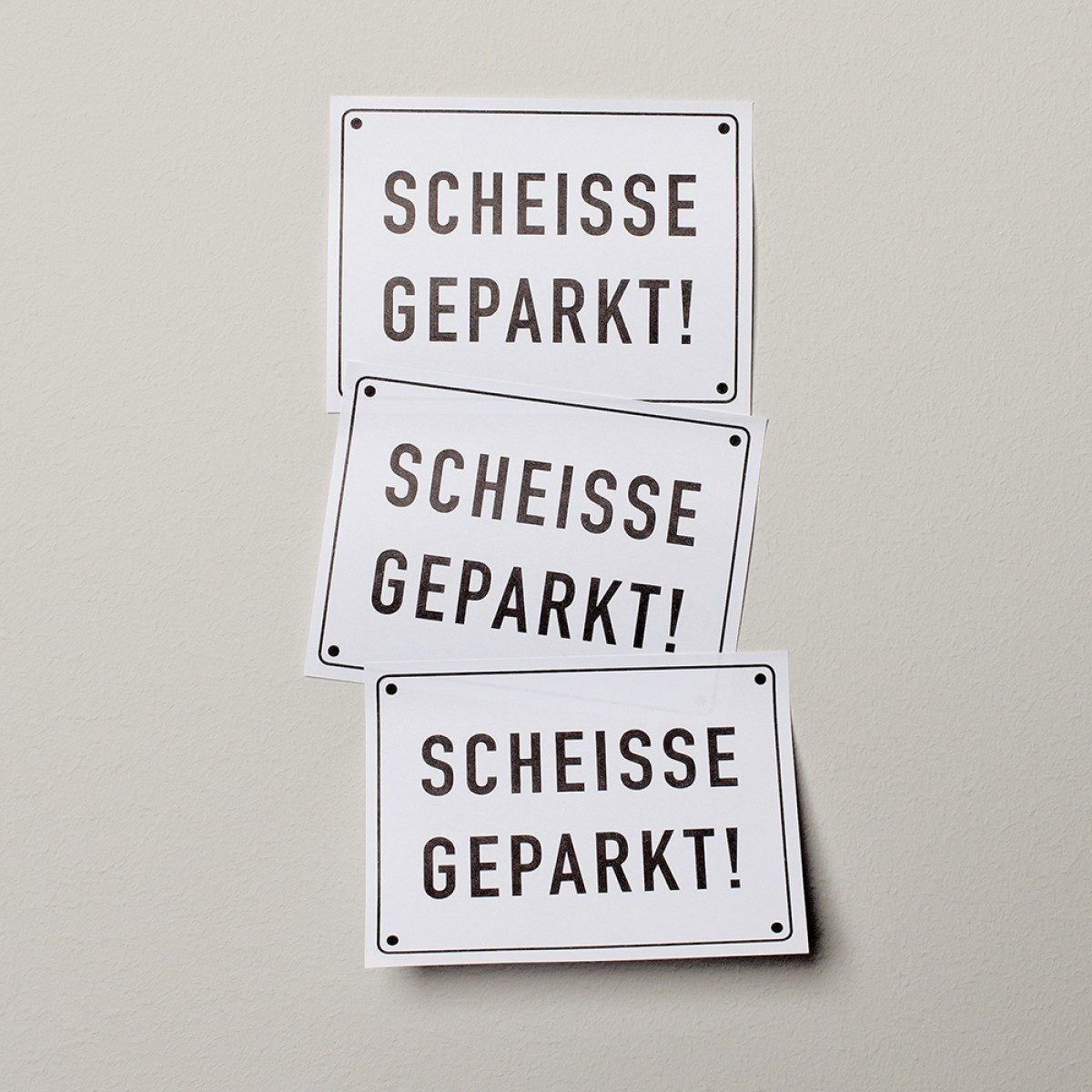 WestCraft Haftnotizblock Scheisse geparkt? Haftnotizen für die Windschutzscheibe, 50 Blatt, gewaltfrei seinem Ärger Luft verschaffen