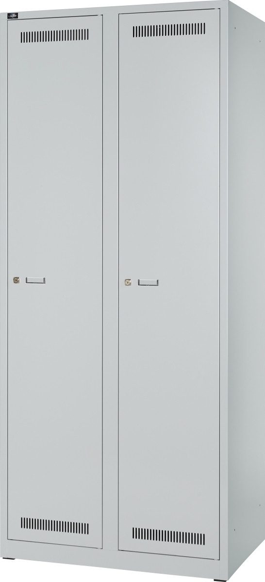 Bisley Light Garderobenschrank Garderobenschrank 2 Abteile Breite 400mm lichtgrau