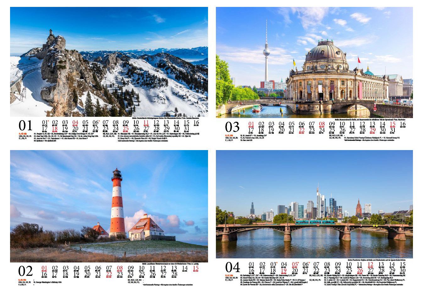 Seelenzauber Tischkalender Reisezauber Deutschland DIN A5 Tischkalender für 2026 Städte