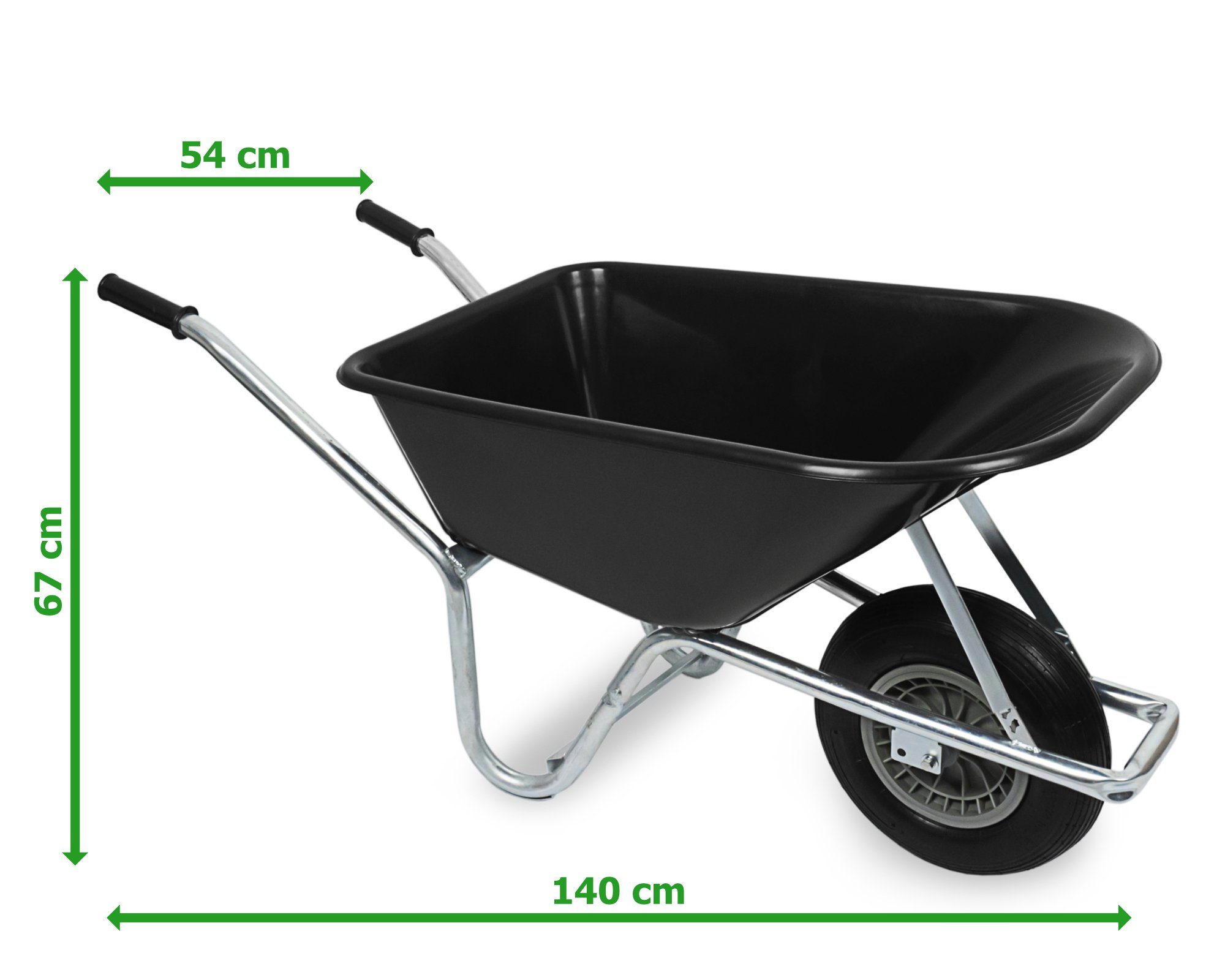 ONDIS24 Schubkarre Gartenschubkarre Schubkarre Bauschubkarre verzinkt 100/120 Liter