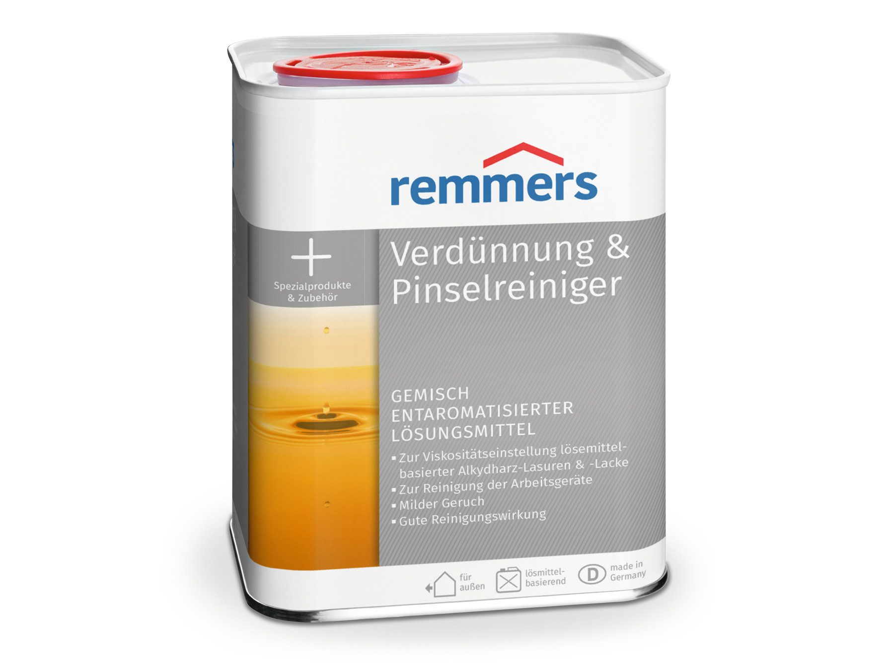 Remmers Verdünnung & Pinselreiniger 0,75 Liter Pflegeset (reinigt Arbeitsgeräte, milder Geruch, gute Reinigungswirkung)
