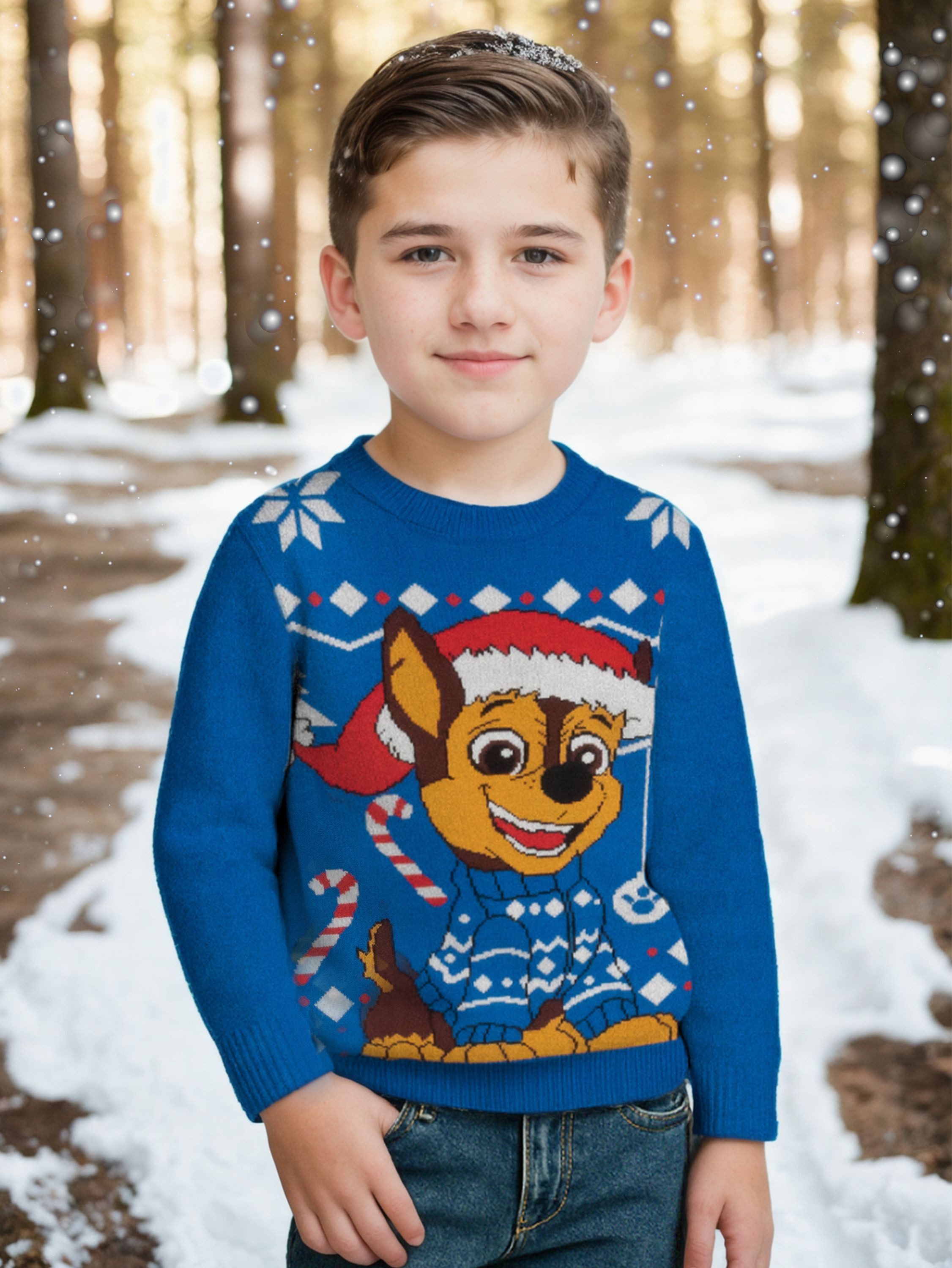 United Labels® Weihnachtspullover Paw Patrol Winterpullover Chase Winter Strick Pullover Ugly Sweater