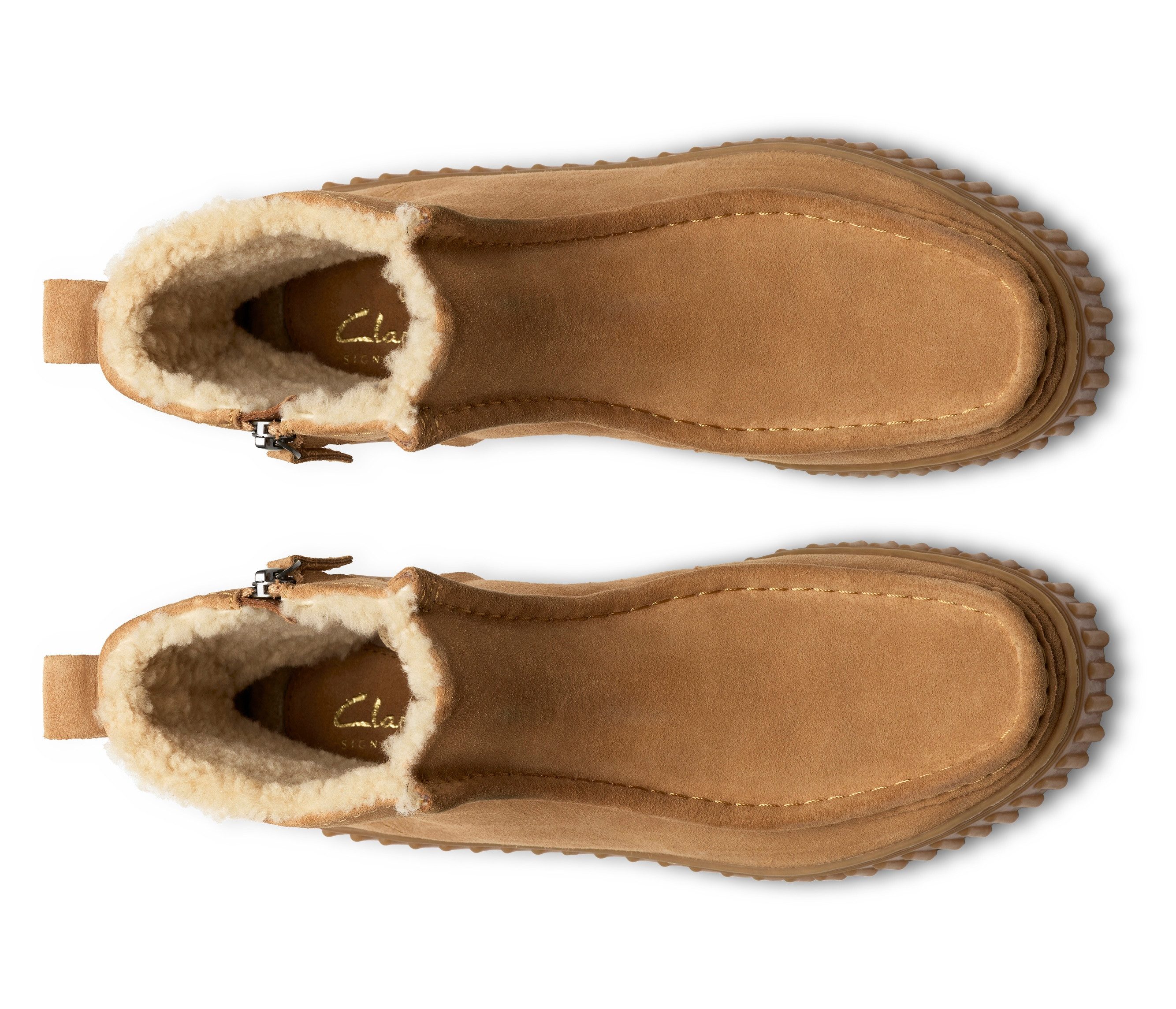 Clarks Torhill Cozy Winterboots Plateauboots mit modischer Ziernaht