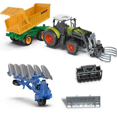 Esun Spielzeug-Traktor Traktor Spielzeug ab 3 4 5 Jahre, Bauernhof Spielzeug ab 3 Jahre, (Set, Komplettset), 5-teiliges Kinder Traktor Spielzeug mit Sound und Licht