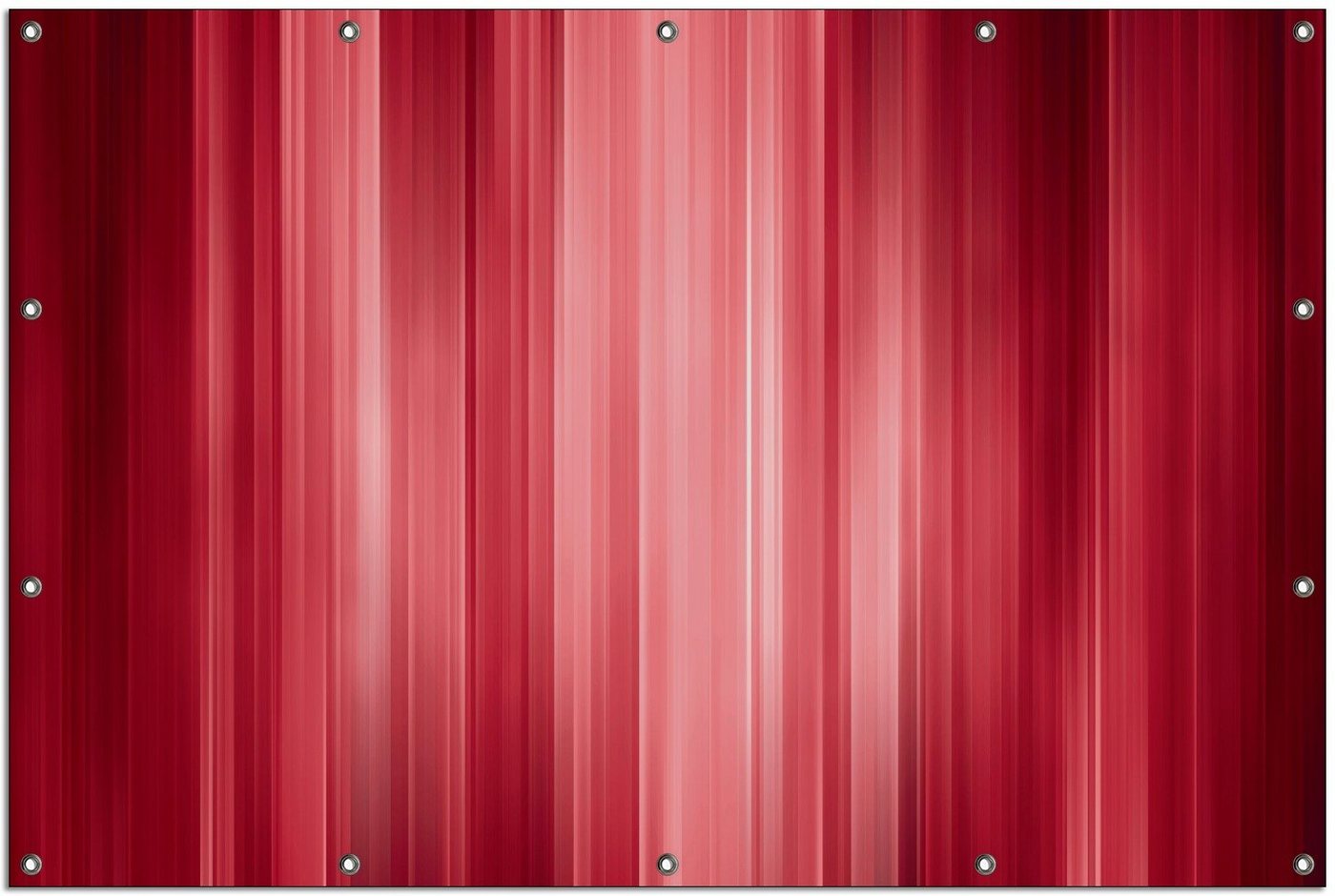 Thumbnail - Wallario Sichtschutzzaunmatten Rot und schwarz gestreift - Abstraktes Streifenmuster, rund