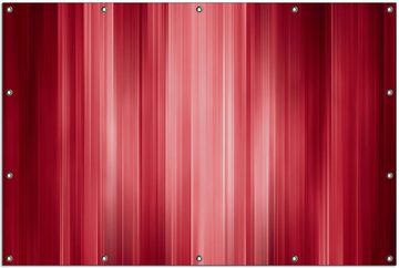 Wallario Sichtschutzzaunmatten Rot und schwarz gestreift - Abstraktes Streifenmuster, rund