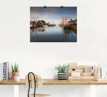 Artland Poster Im Hafen der Stille..., Boote & Schiffe (1 St), als Leinwandbild, Wandaufkleber oder Poster in versch. Größen