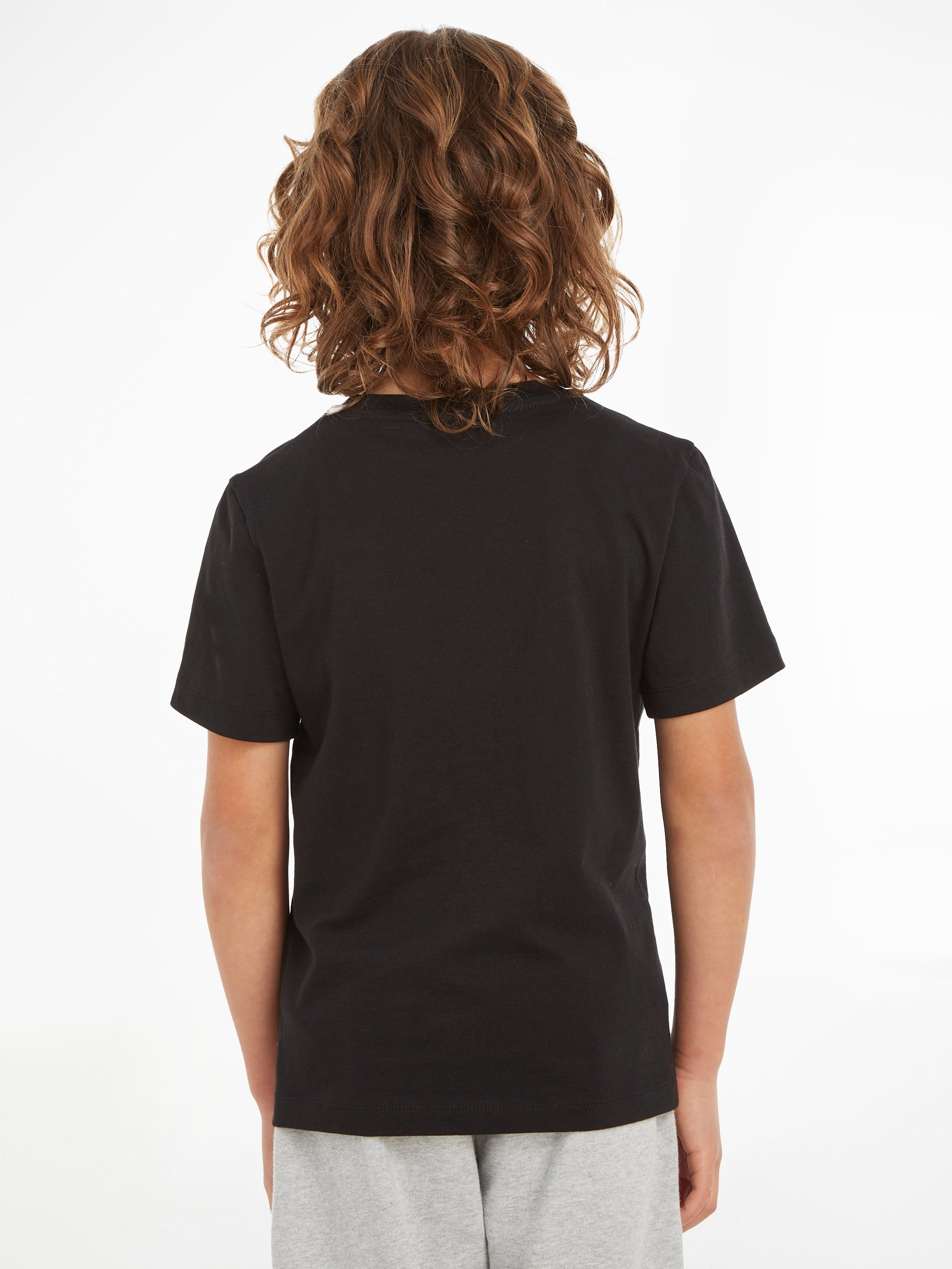 Klein TOP Black Calvin MONOGRAM Jeans Ck CHEST T-Shirt