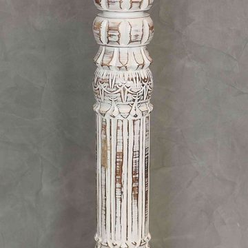 Oriental Galerie Blumenhocker Säule Antik Modell Batya 60 cm klein whitewash (1 St)