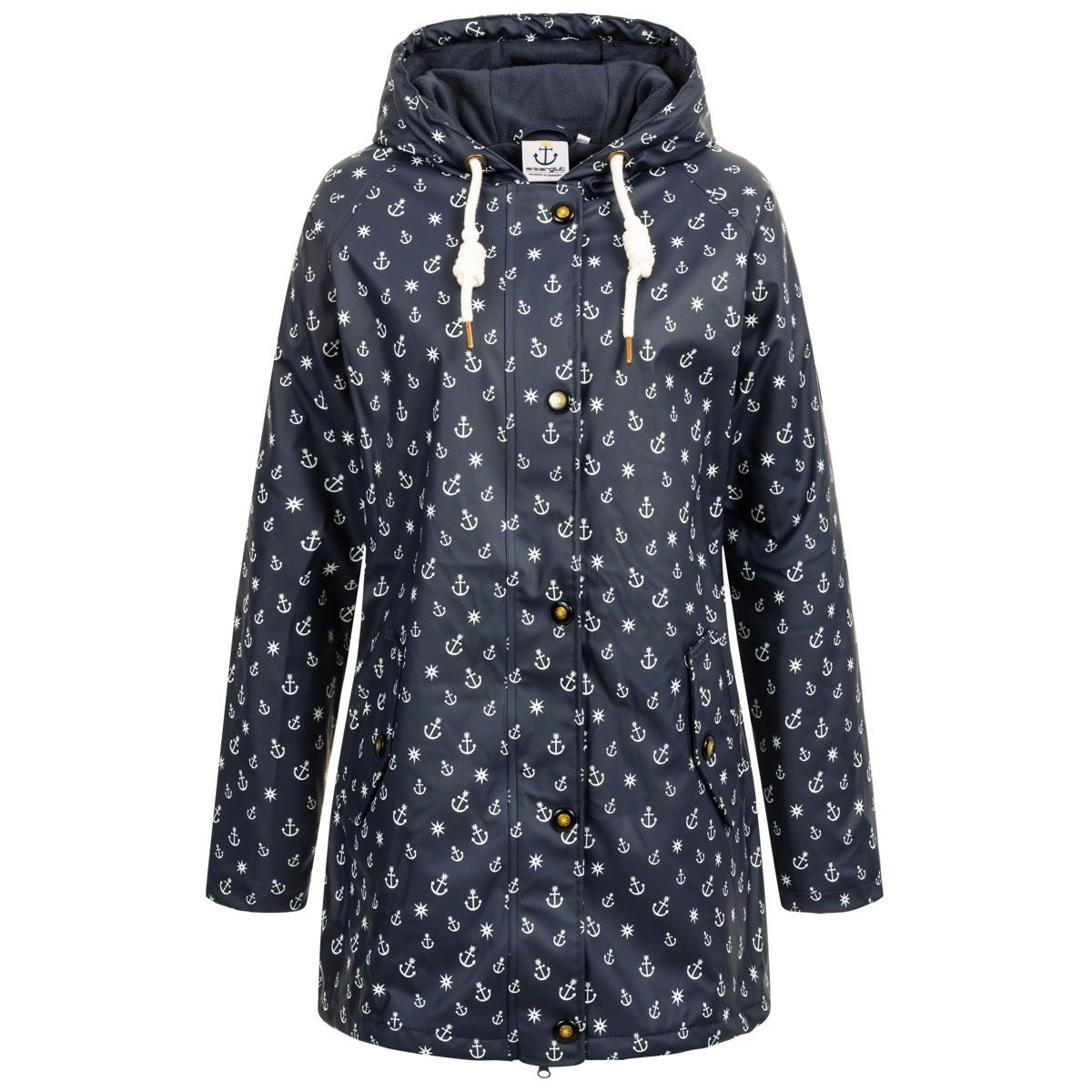 ankerglut Regenmantel Ankerglut Wolke Damen Winter Friesennerz mit Fleecefutter