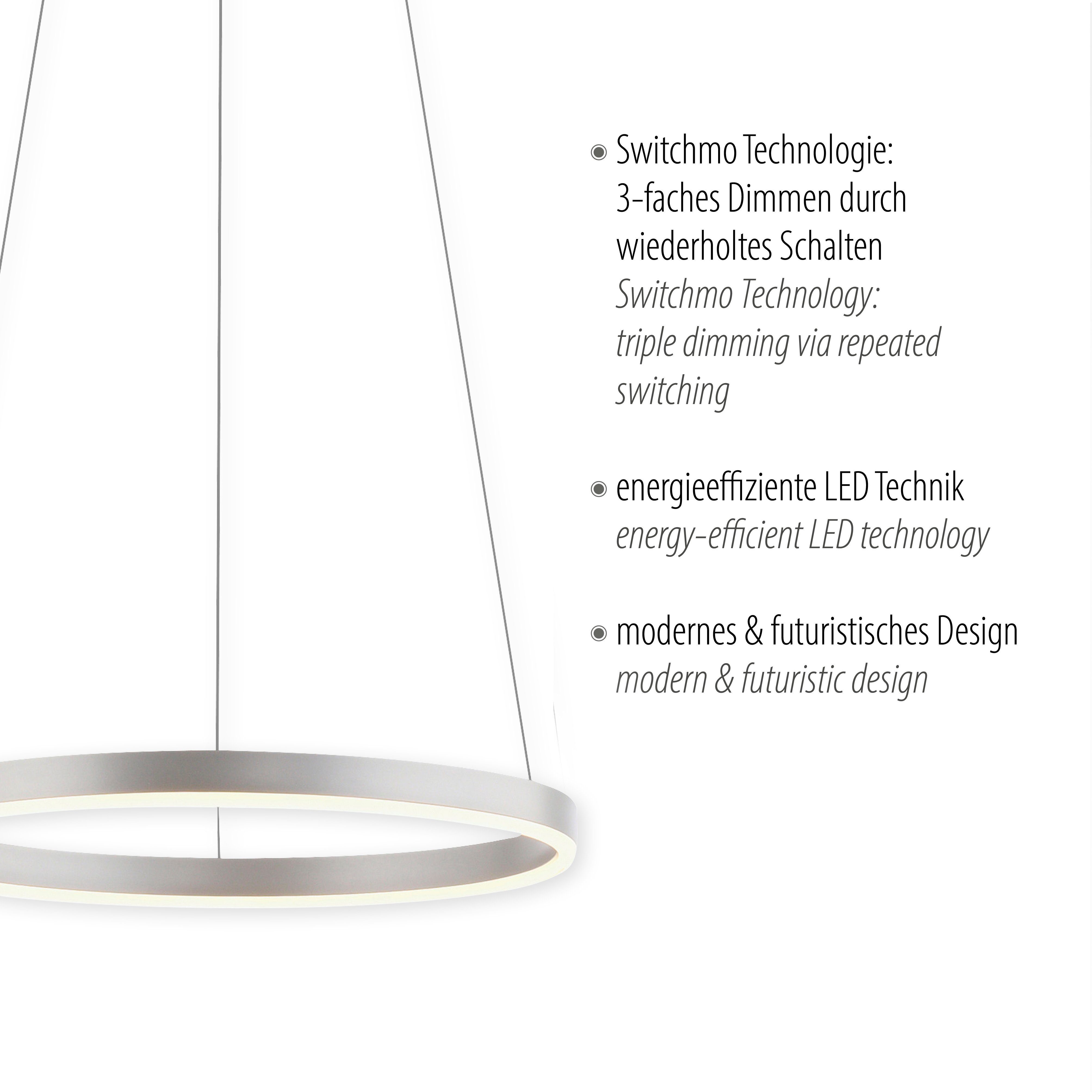 JUST LIGHT Pendelleuchte RITUS, LED fest integriert, Warmweiß, LED, dimmbar, Switchmo