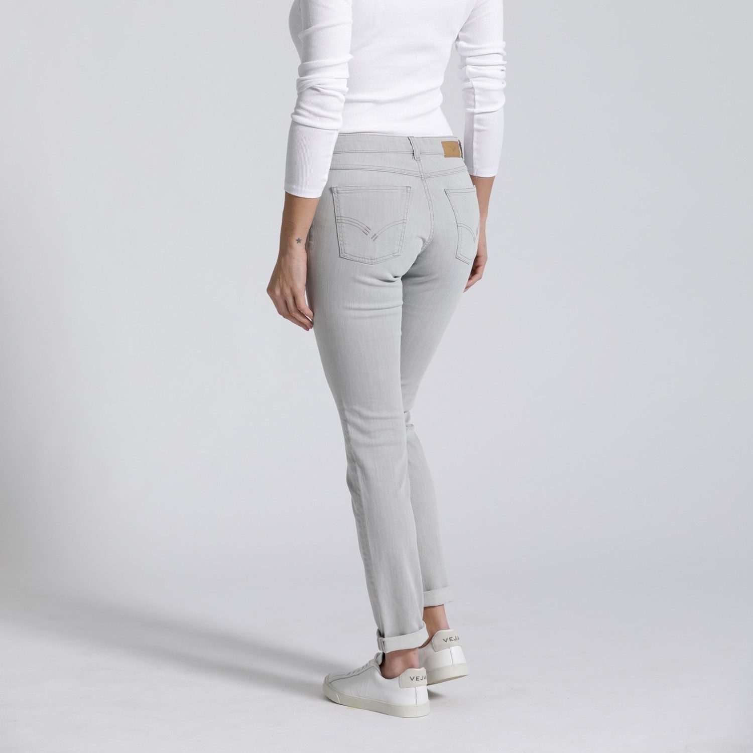 Feuervogl 5-Pocket-Jeans fv-Sve:nja, Slim Fit, Medium Waist, Damenjeans 5-Pocket-Style