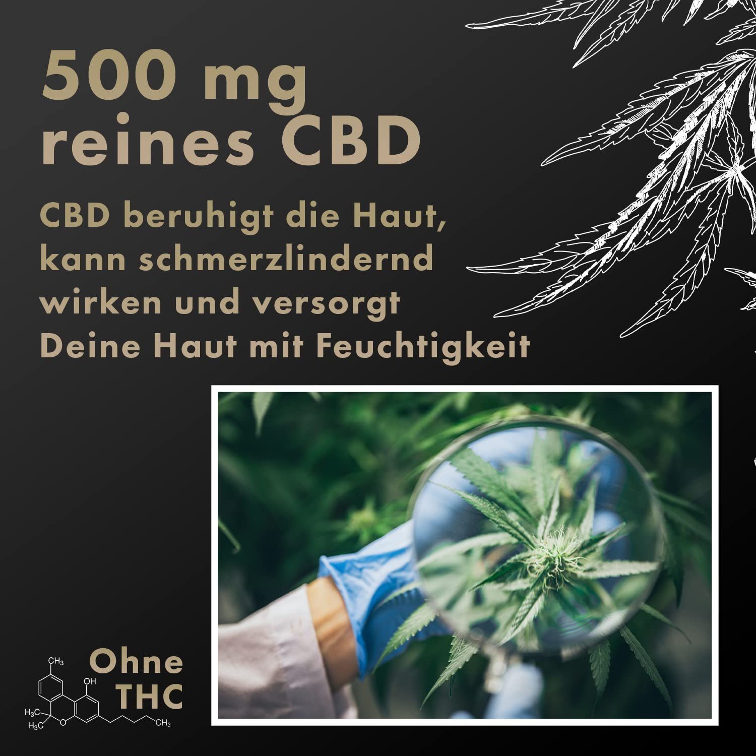 Dr. Berger Nachtcreme "Black Edition" Nachtcreme 50 ml mit Moos Cell, mit 500 mg CBD