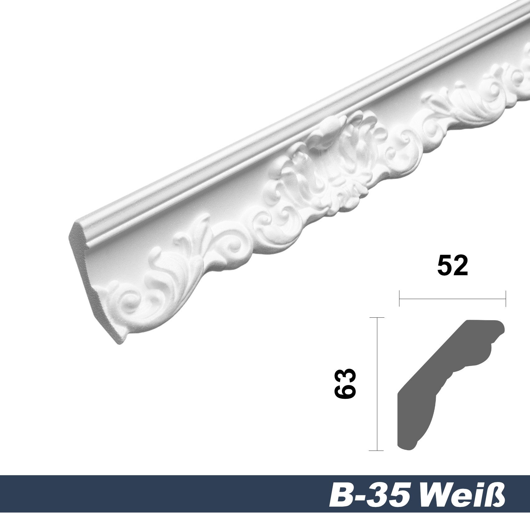 marbet design Stuckleiste B-35, 40 Meter, günstig online kaufen