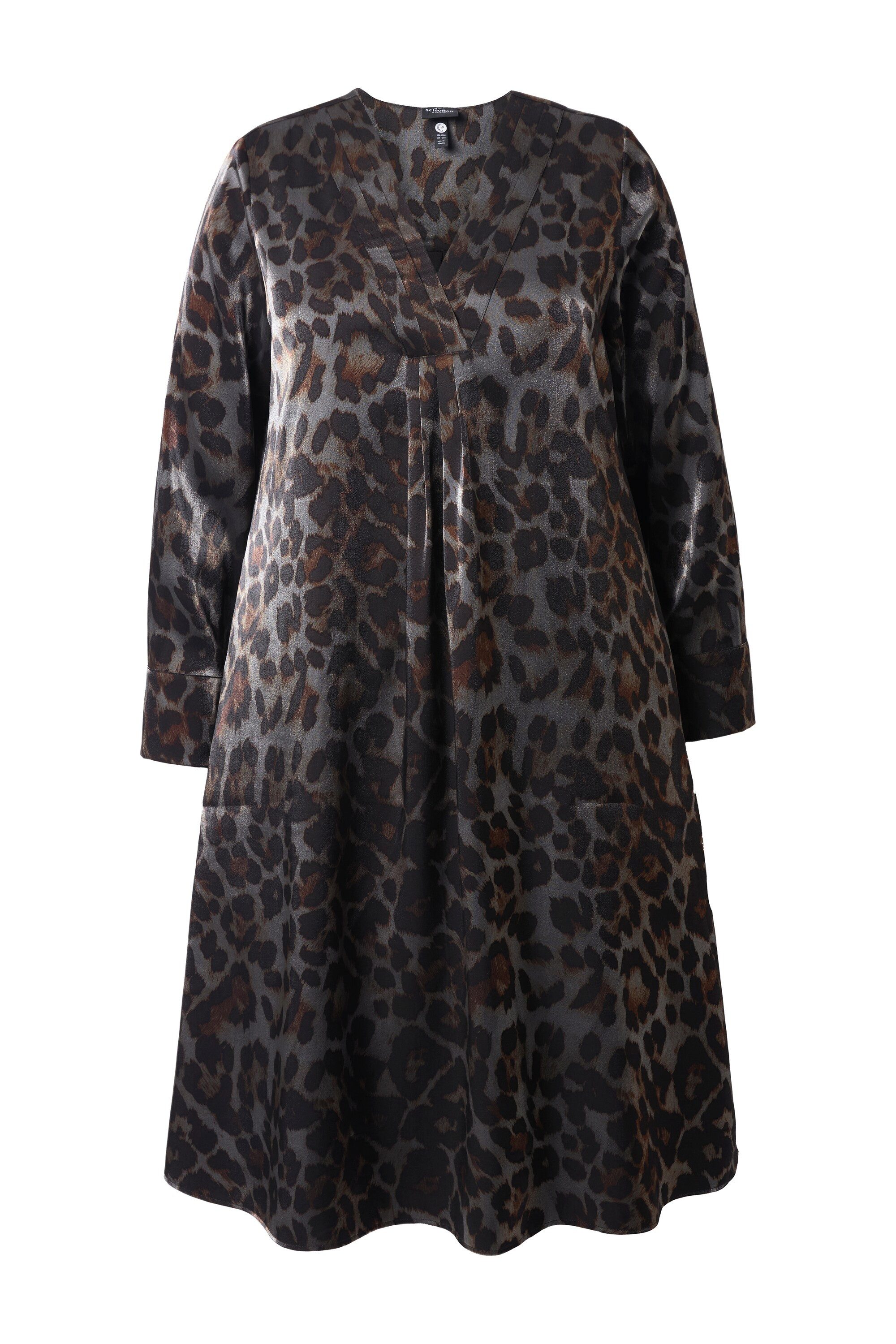 Ulla Popken Midikleid Midikleid Leo-Design A-Linie günstig online kaufen