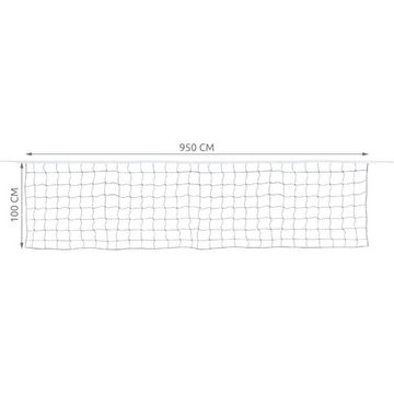 Trizand Volleyballnetz Netz für Volleyball (Beachvolleyball Netz, 1-St., 950 x 100 cm), Badmintonnetz Tennisnetz Tasche