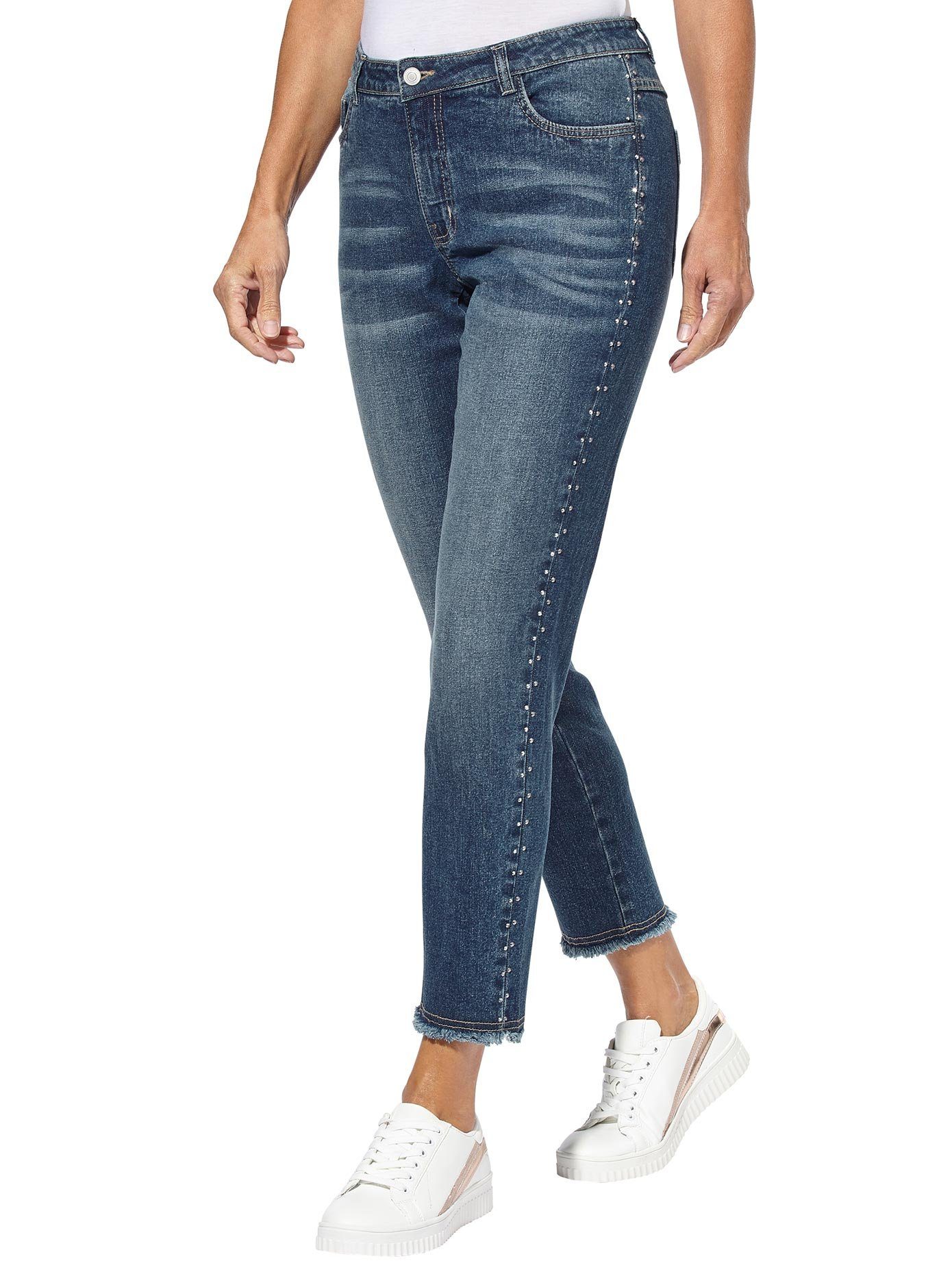 Inspirationen 7/8-Jeans, modische Fransen am Saum online kaufen | OTTO