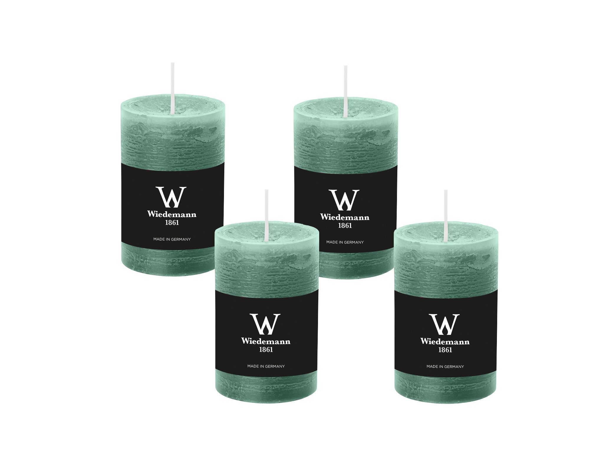 Wiedemann Свечи Rustic-Kerze 4er Set Durchgefärbte Stumpen Свечи Eukalyptus 300 x Ø 100 mm