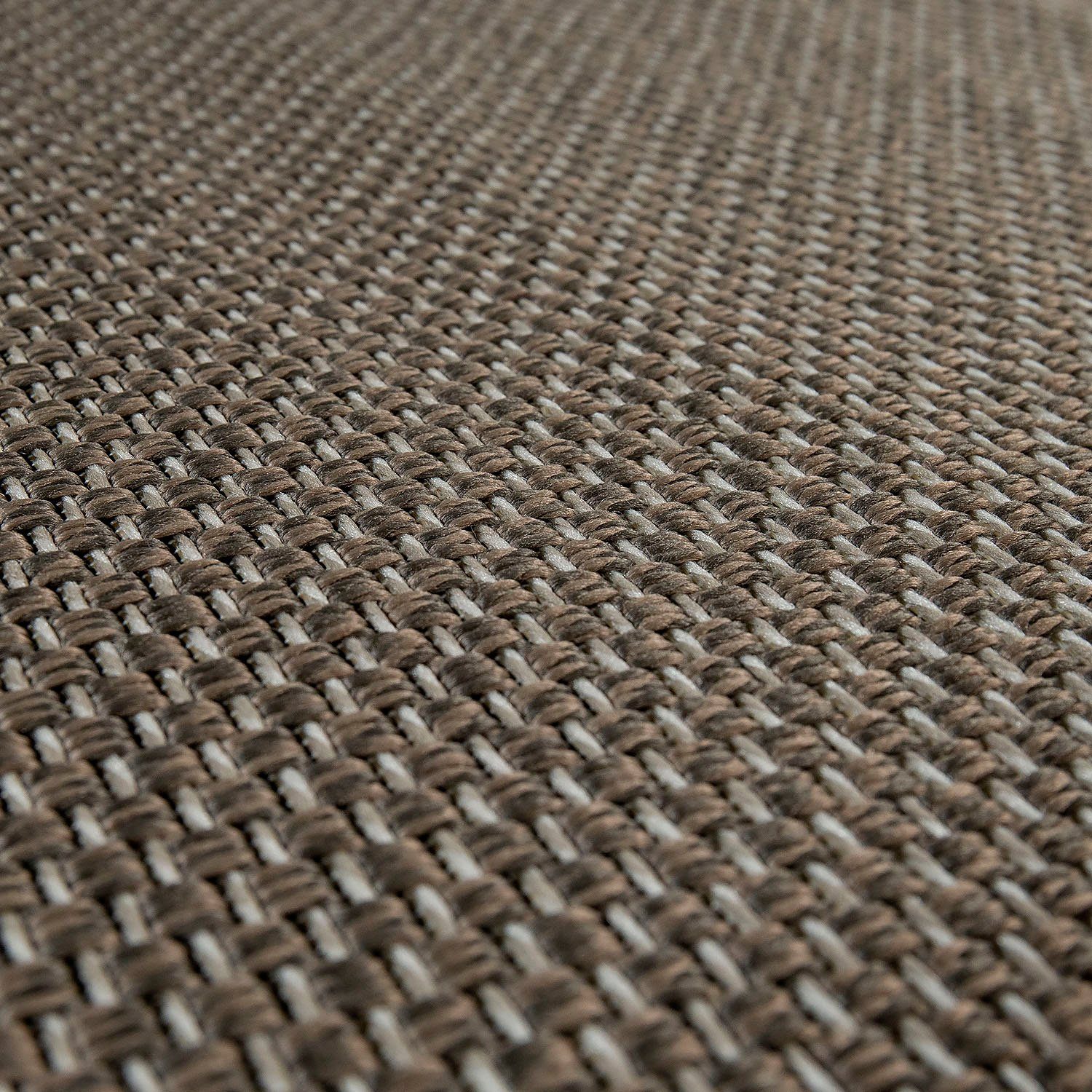Teppich Sisala 270, Paco 4 gewebt, rechteckig, mm, Bordüre, braun In- Sisal Outdoor Optik, Flachgewebe, und Home, Höhe: geeignet
