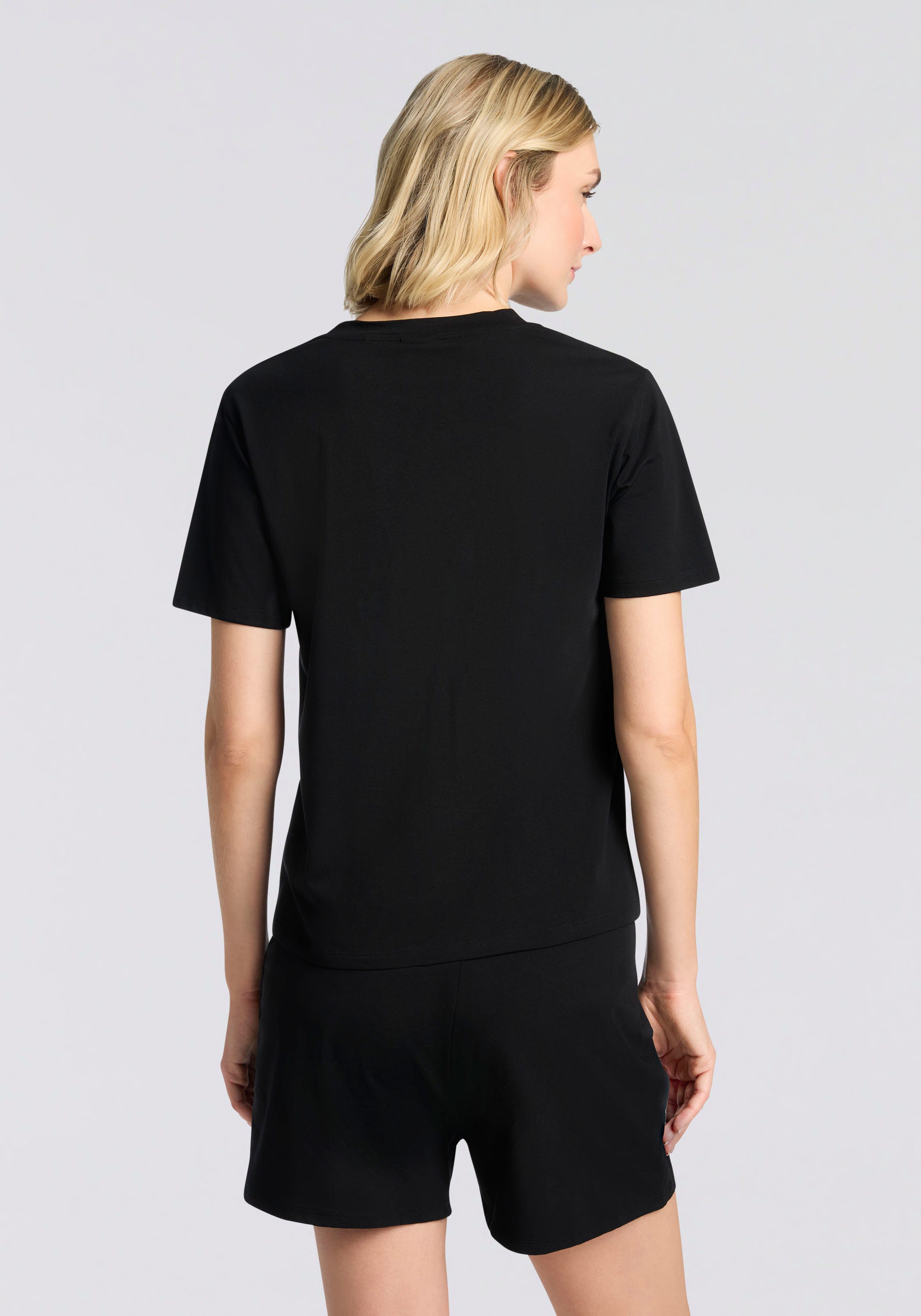 HUGO T-Shirt mit rundem Ausschnitt, regular fit, toniges Markenlogo günstig online kaufen