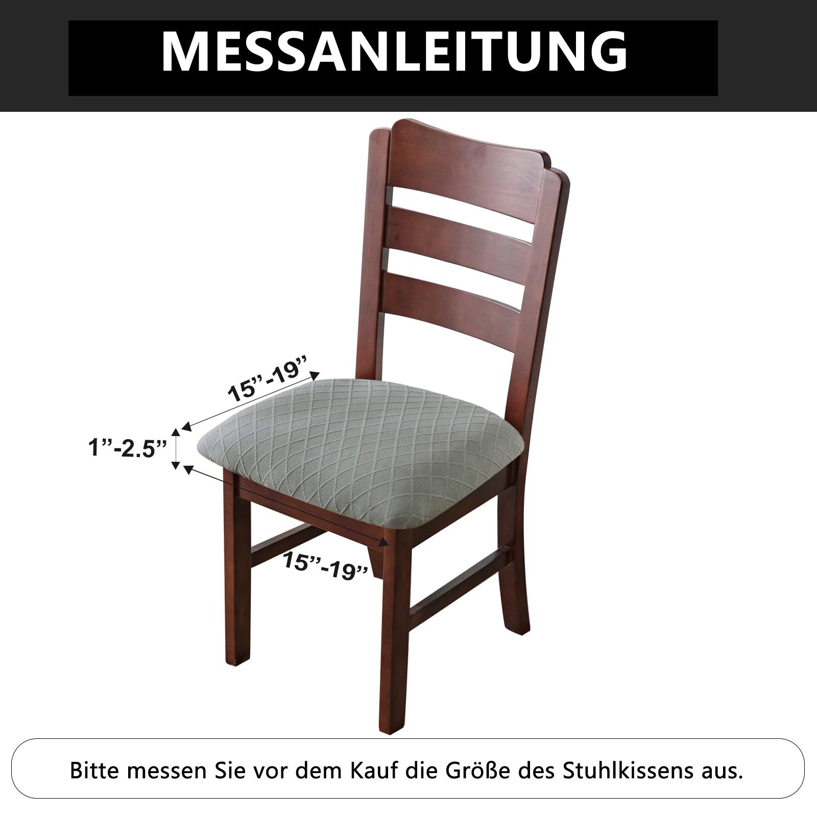 Zaewry Stuhlhusse Wasserdichte Sitzbezüge für Esszimmerstühle, Esszimmerstuhlbezüge, Küchenstuhlbezüge