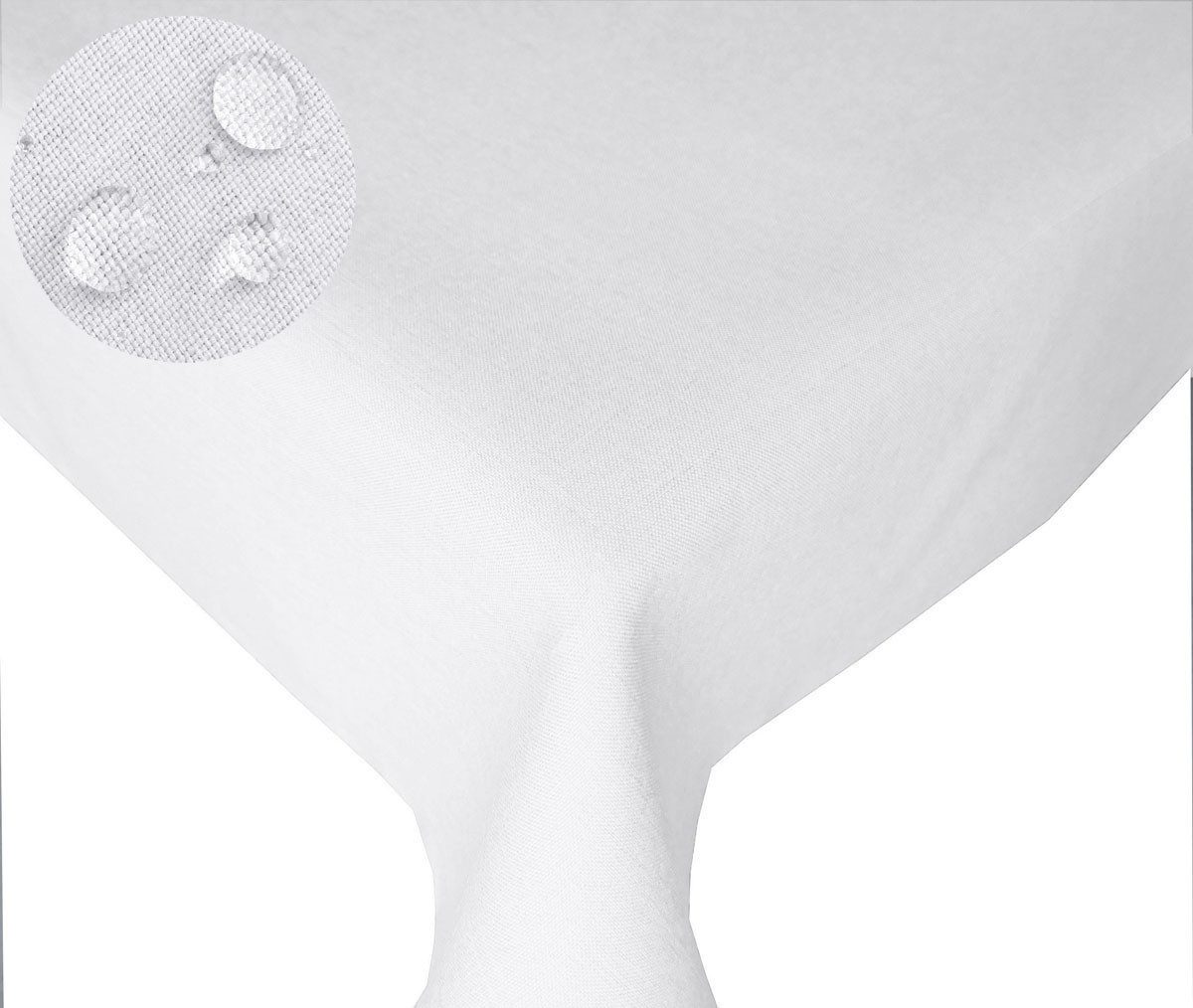 Tischdecke Leinenoptik ECKIG Tischdecke uni Gartentischdecke, günstig online kaufen