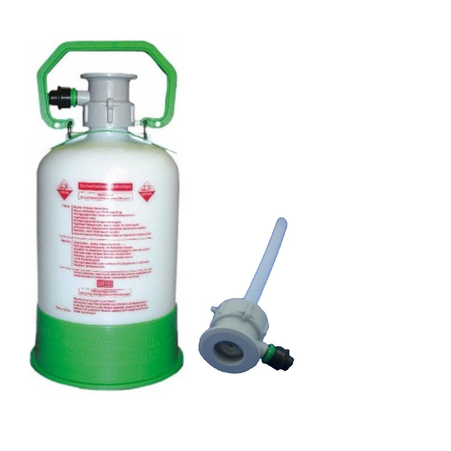 ich-zapfe Bierzapfanlage Reinigungsbehälter 5l (Fitting zur Auswahl), Zapfkopf:Flach