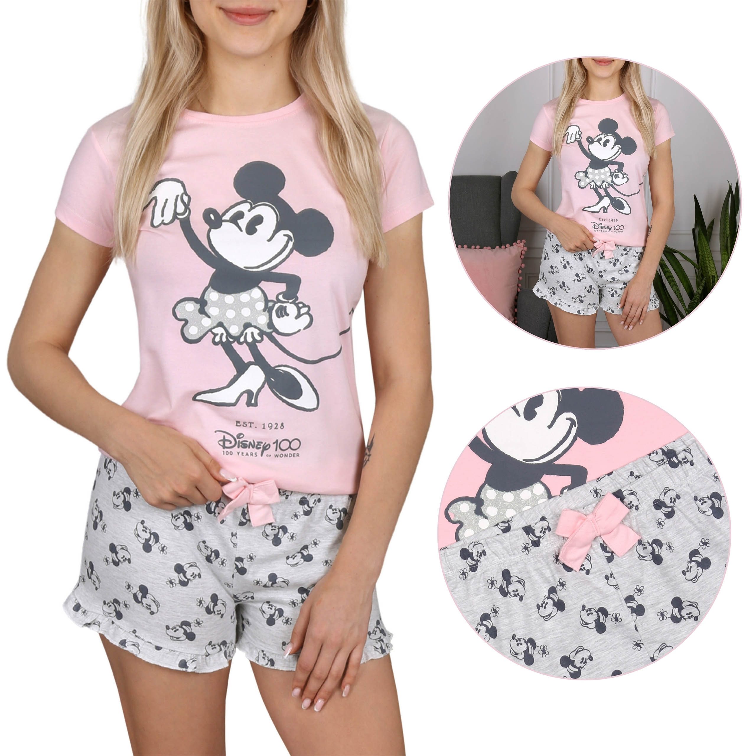 Pyjama Minnie Mouse Mädchen Schlafanzug, kurzarm