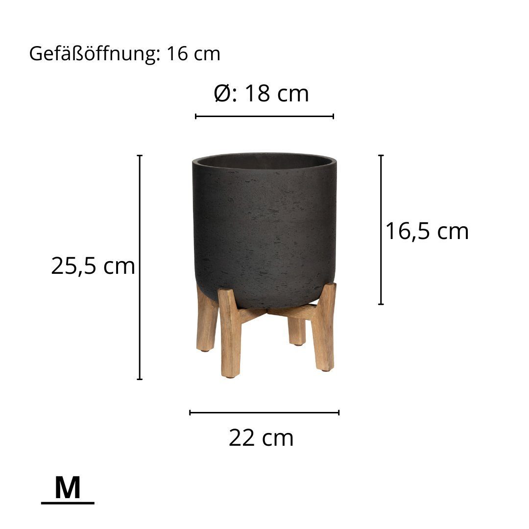 Charlie finestgreen Pflanzkübel Feet Low Schwarz