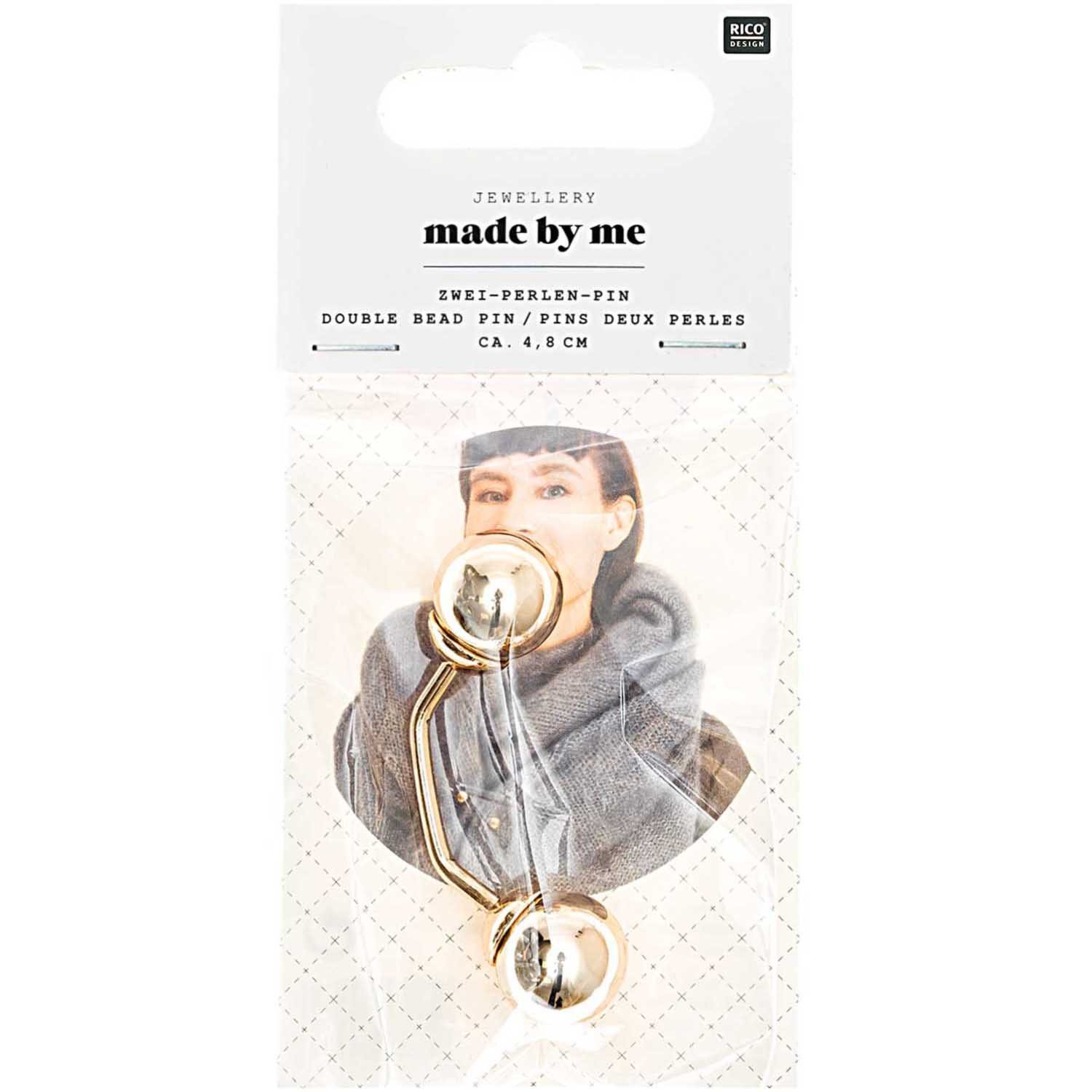 Rico Design Pin-Set Zwei-Perlen-Pin - Das besondere Etwas, Kugel